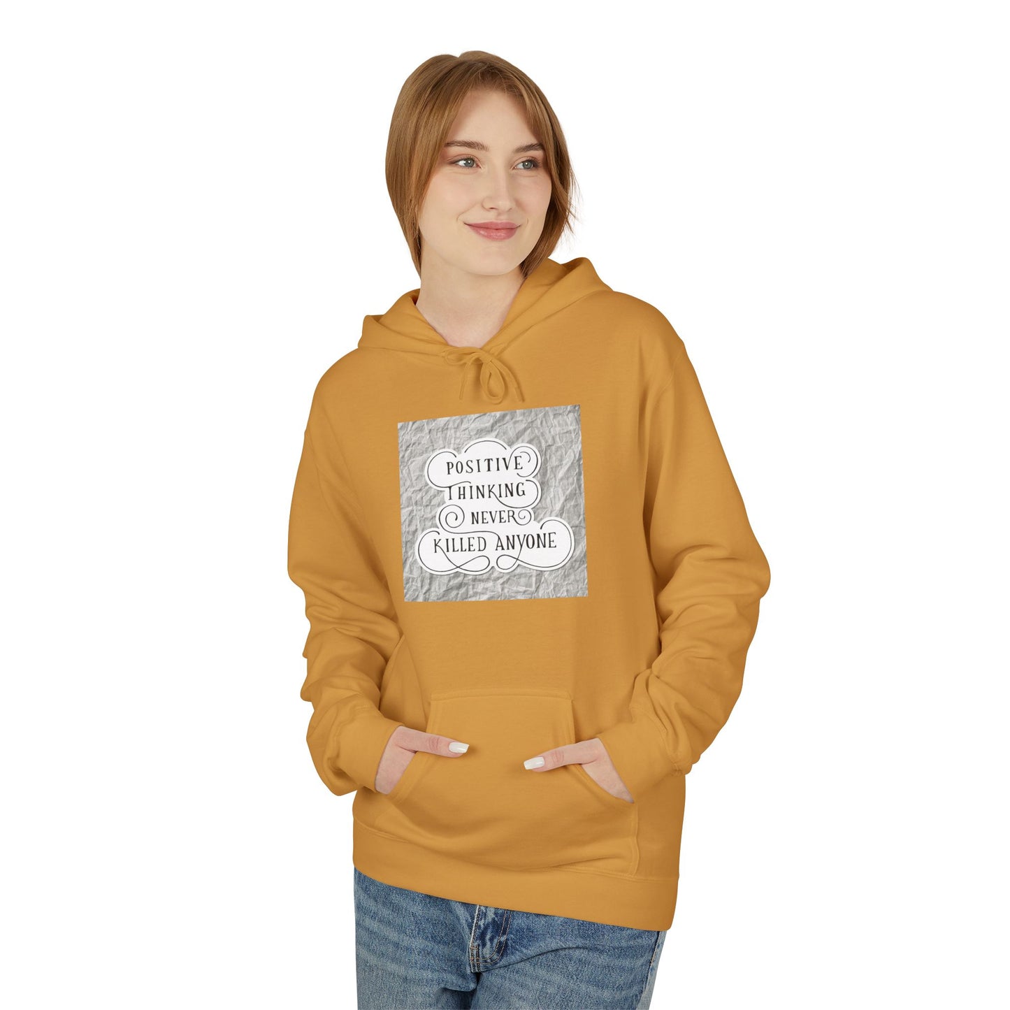 Positive Vibes Fleece Hoodie | Cozy, Casual Apparel for Friends, Gift for Occasions, Perfect for Everyday Wear