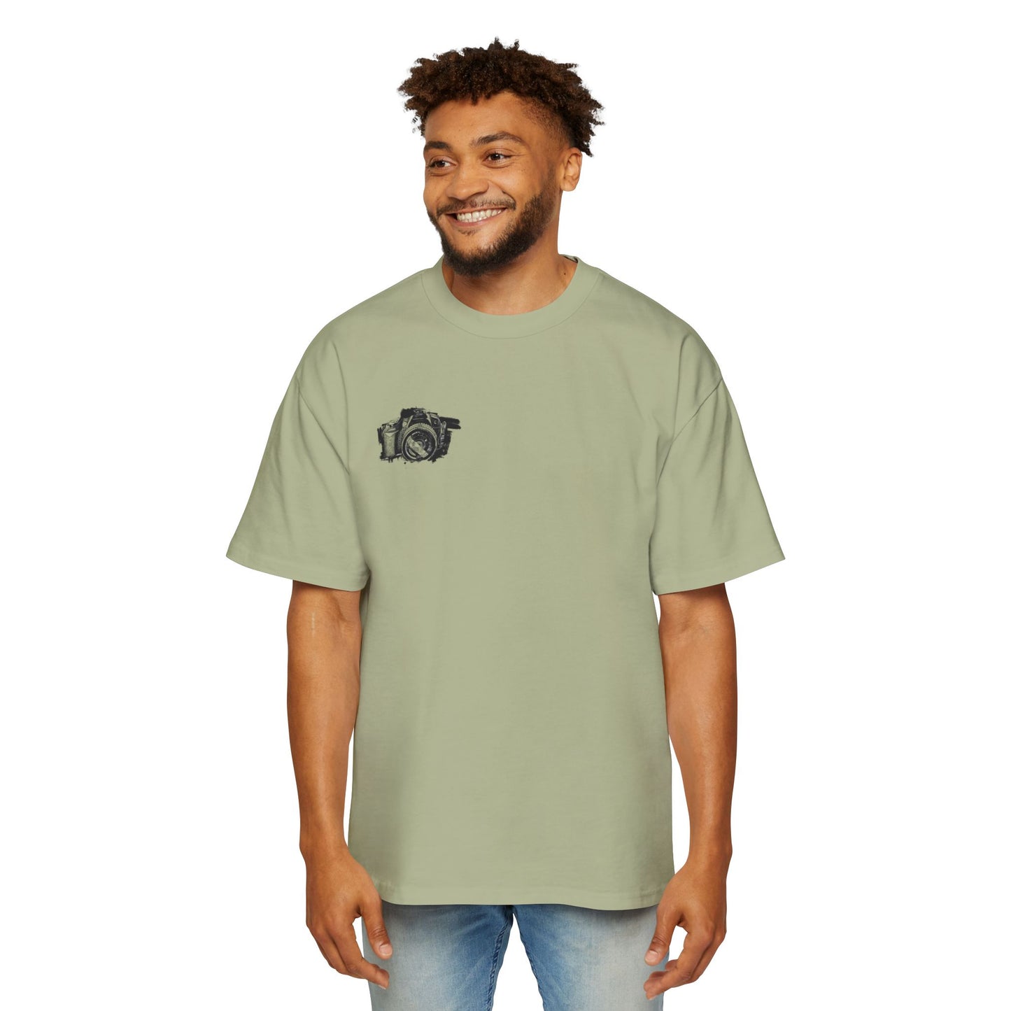 Floral Camera Oversized Tee, Photography Lover Shirt, Casual Graphic T-Shirt, Gift for Creatives, Trendy Streetwear