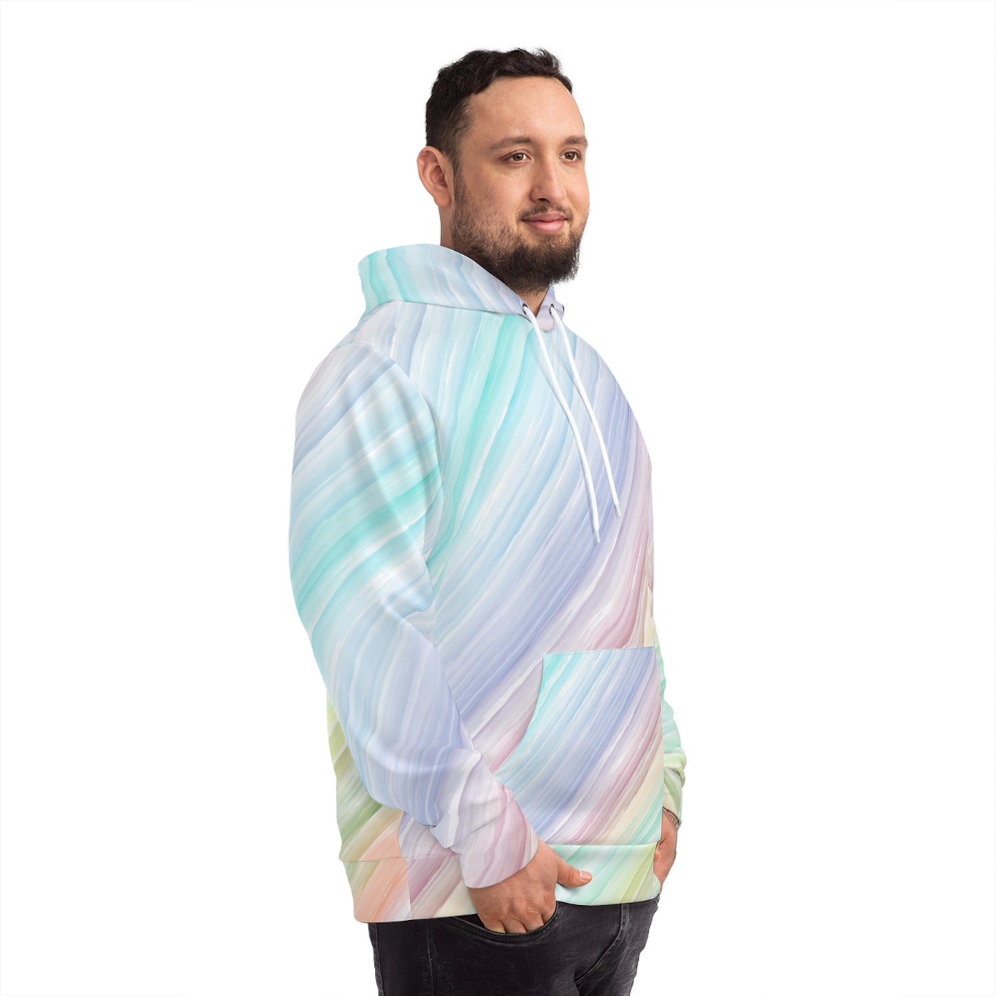 Colorful Pastel Abstract Hoodie, Vibrant Fashion Sweatshirt, Stylish Casual Wear, Gift for Her, Trendy Streetwear
