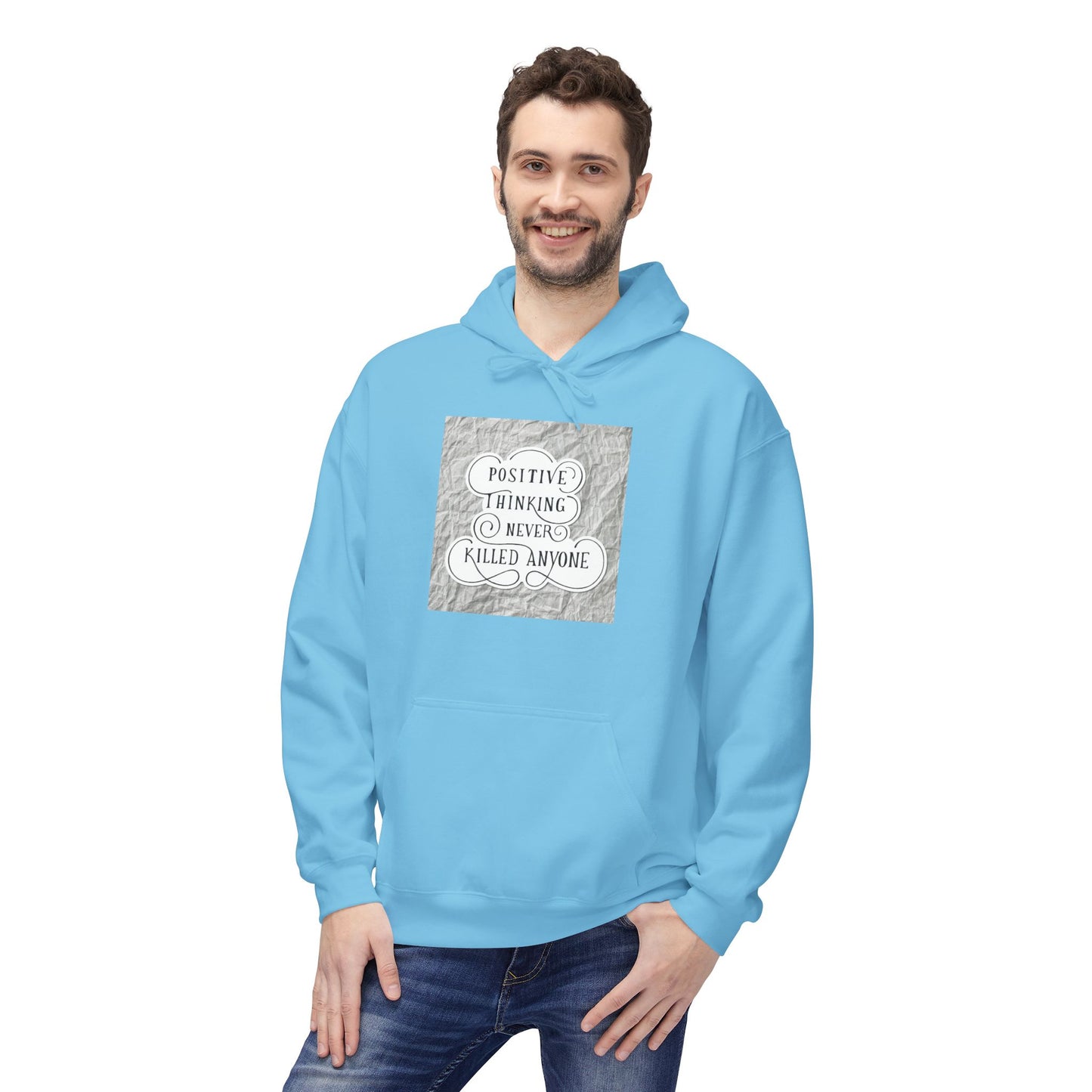 Positive Vibes Fleece Hoodie | Cozy, Casual Apparel for Friends, Gift for Occasions, Perfect for Everyday Wear