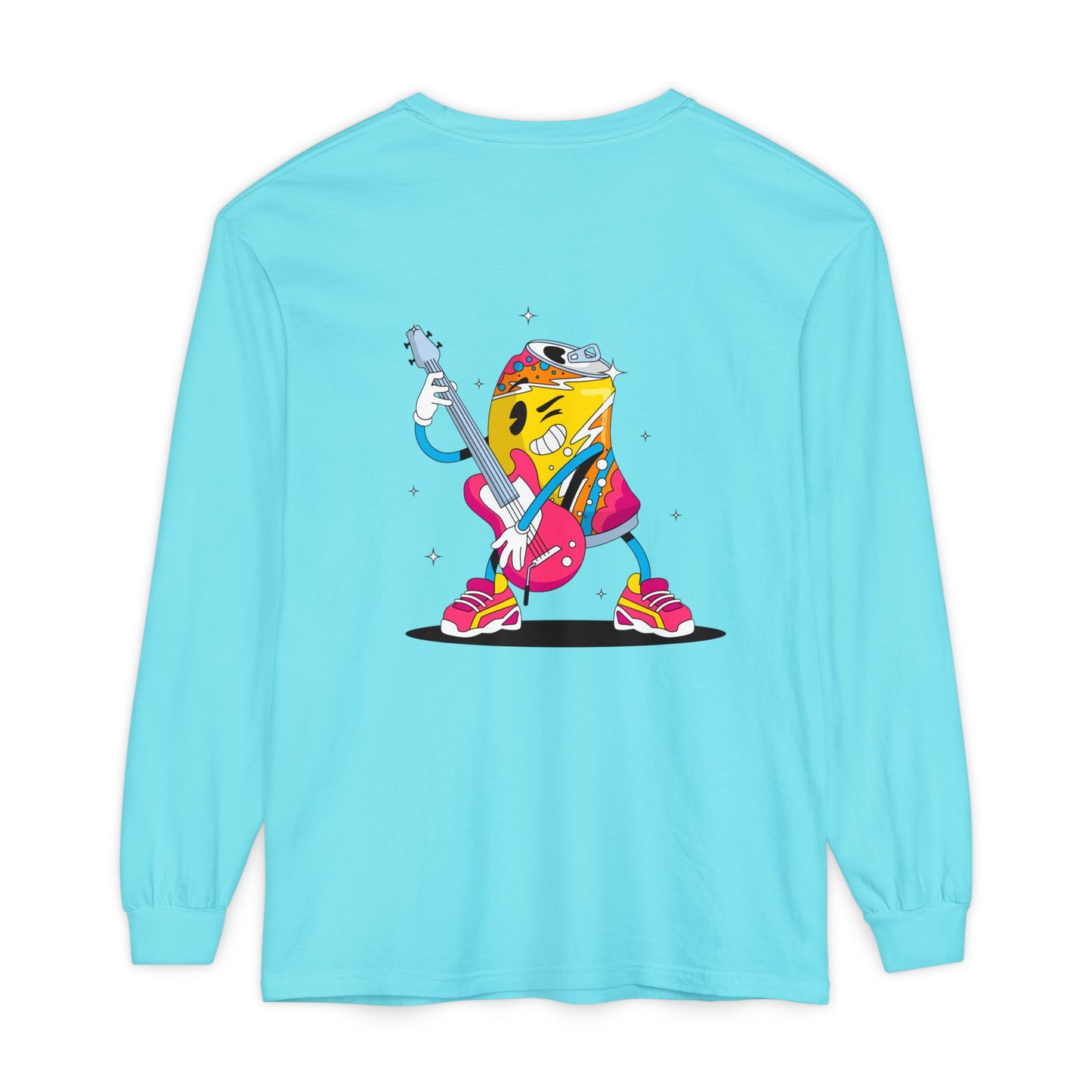 Rock Star Long Sleeve Tee, Garment-Dyed Shirt for Music Lovers, Streetwear, Concert Casual, Unique Gift Idea