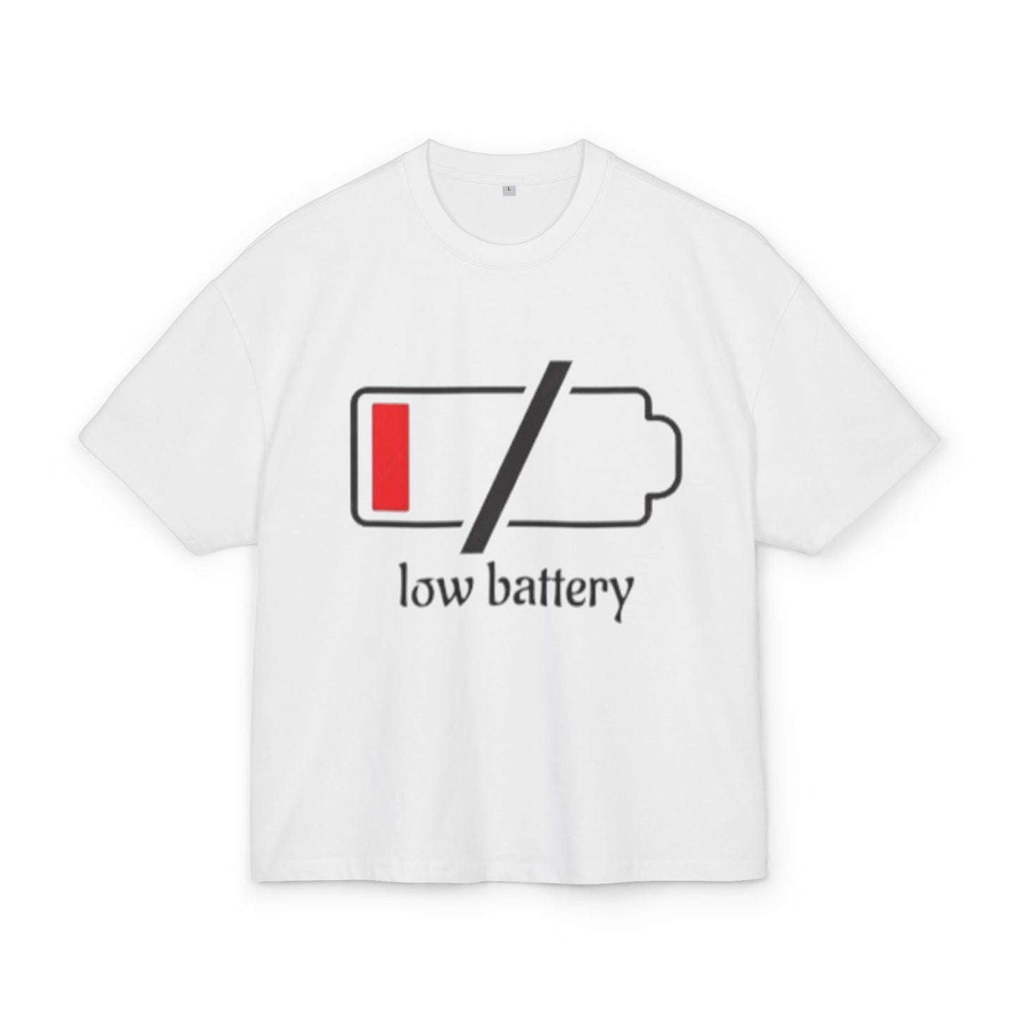 Low Battery Box Tee, Cotton T-Shirt, Funny Graphic Tee, Gift for Him, Gift for Her, Casual Everyday Wear
