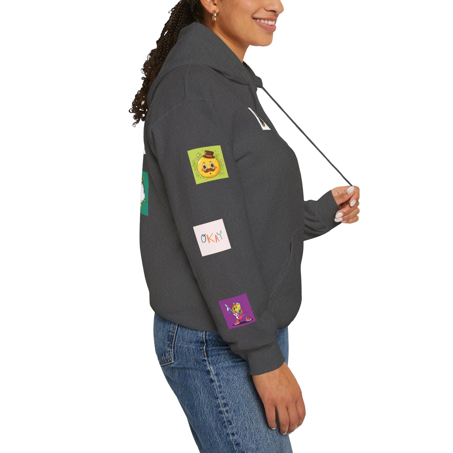 Colorful Graphic Hoodie, Fun Streetwear Sweatshirt, Fashion, Casual Wear, Unique Gift, Trendy Apparel