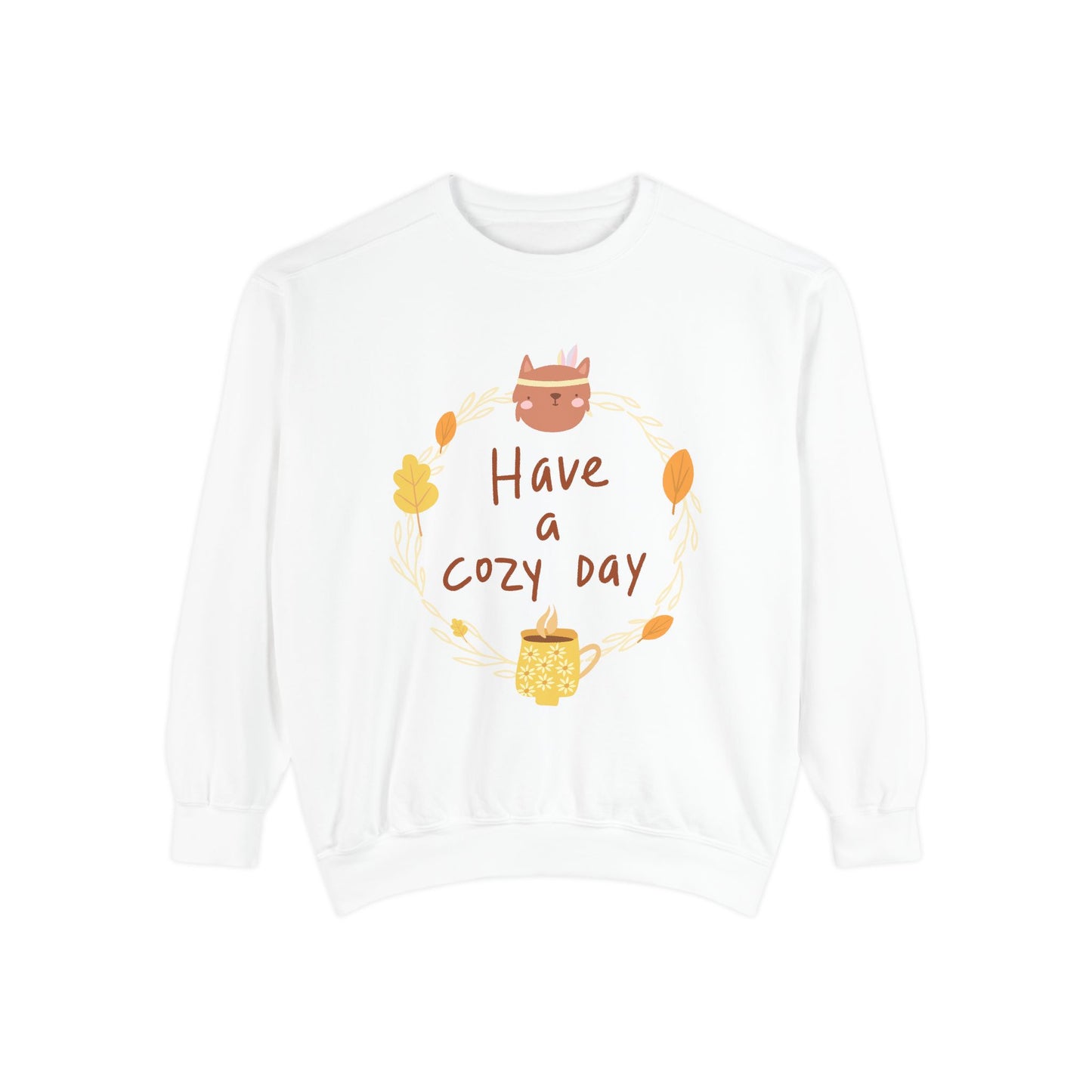 Cozy Day Sweatshirt | Garment-Dyed | Cute Fall Fashion, Everyday Wear, Gift for Her, Relaxed Style, Autumn Apparel