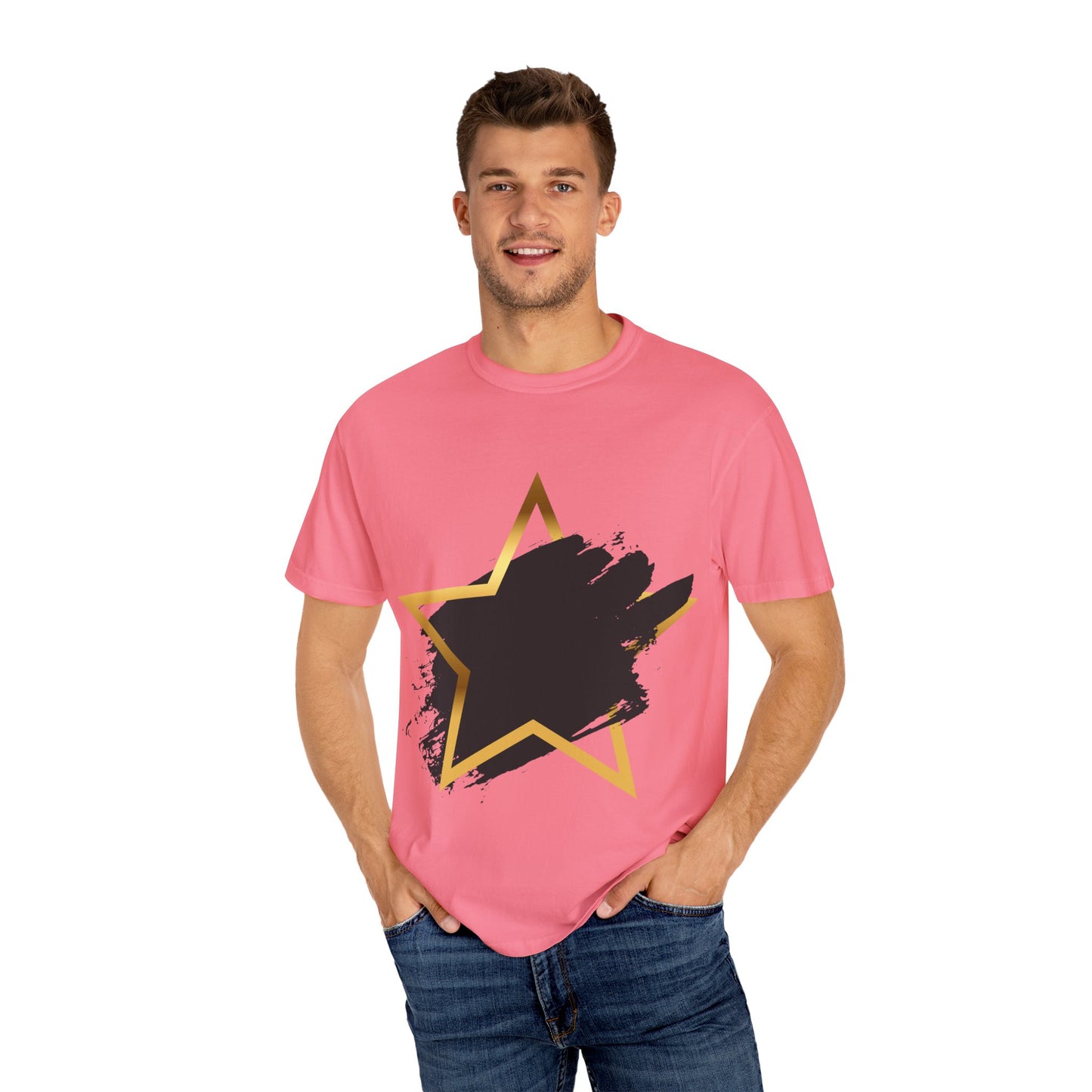 Stylish Star Graphic T-shirt - Casual Wear, Gift for Friends, Summer Fashion, Stylish Outfit, Everyday Casual