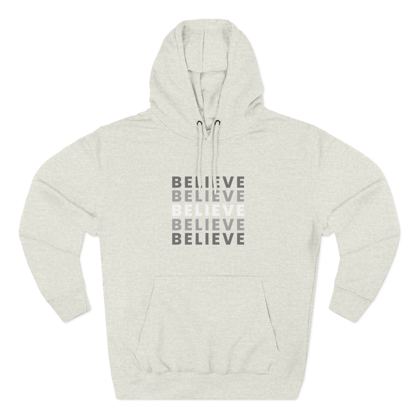 Inspiring Three-Panel Fleece Hoodie, Cozy Pullover, Motivational Gift, Everyday Wear, Layering Essential
