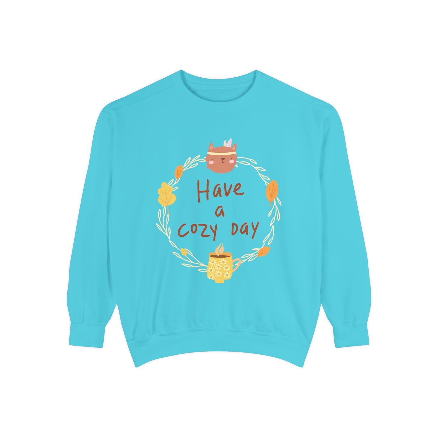 Cozy Day Sweatshirt | Garment-Dyed | Cute Fall Fashion, Everyday Wear, Gift for Her, Relaxed Style, Autumn Apparel