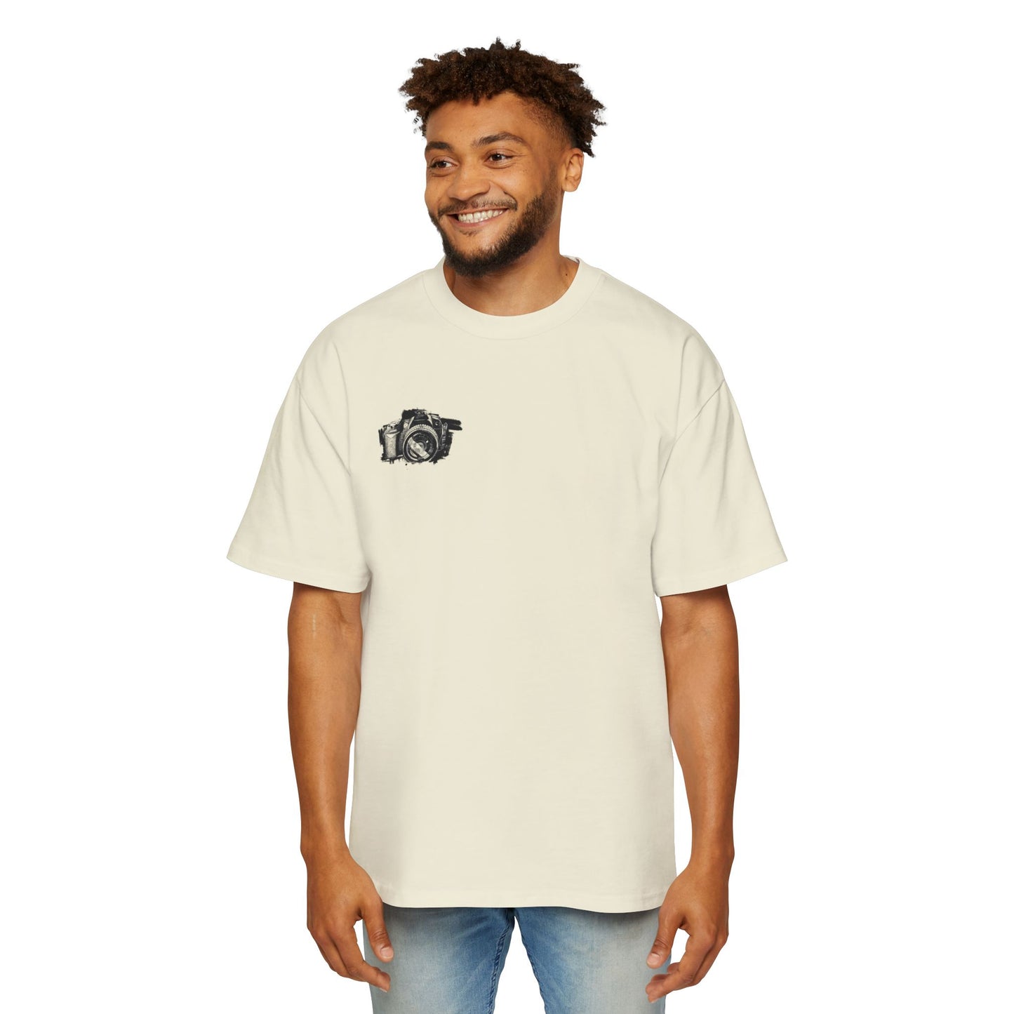 Floral Camera Oversized Tee, Photography Lover Shirt, Casual Graphic T-Shirt, Gift for Creatives, Trendy Streetwear