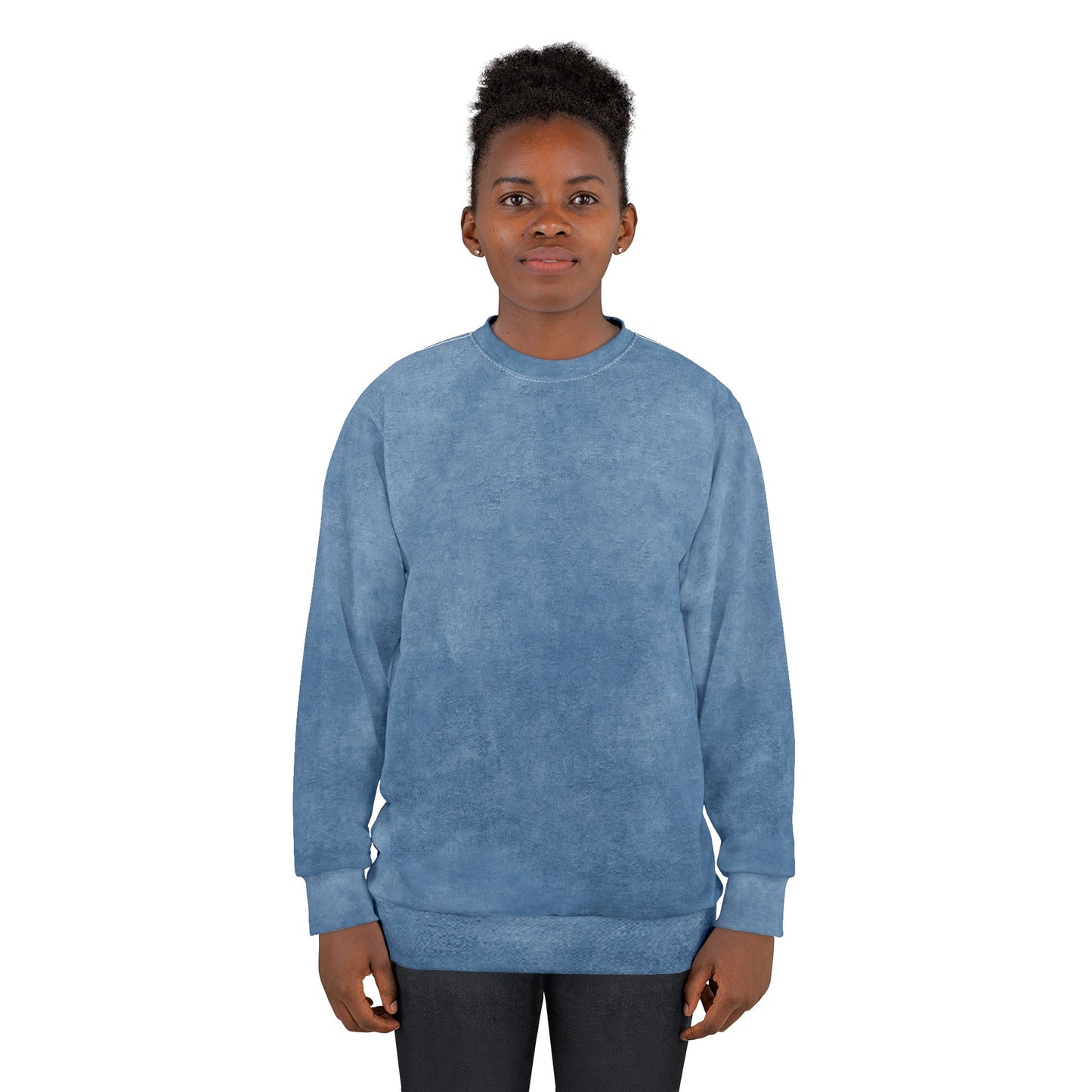 Cozy Blue Sweatshirt, Relaxed Fashion, Gift for Her, Casual Layering, Everyday Comfort, Trendy Apparel