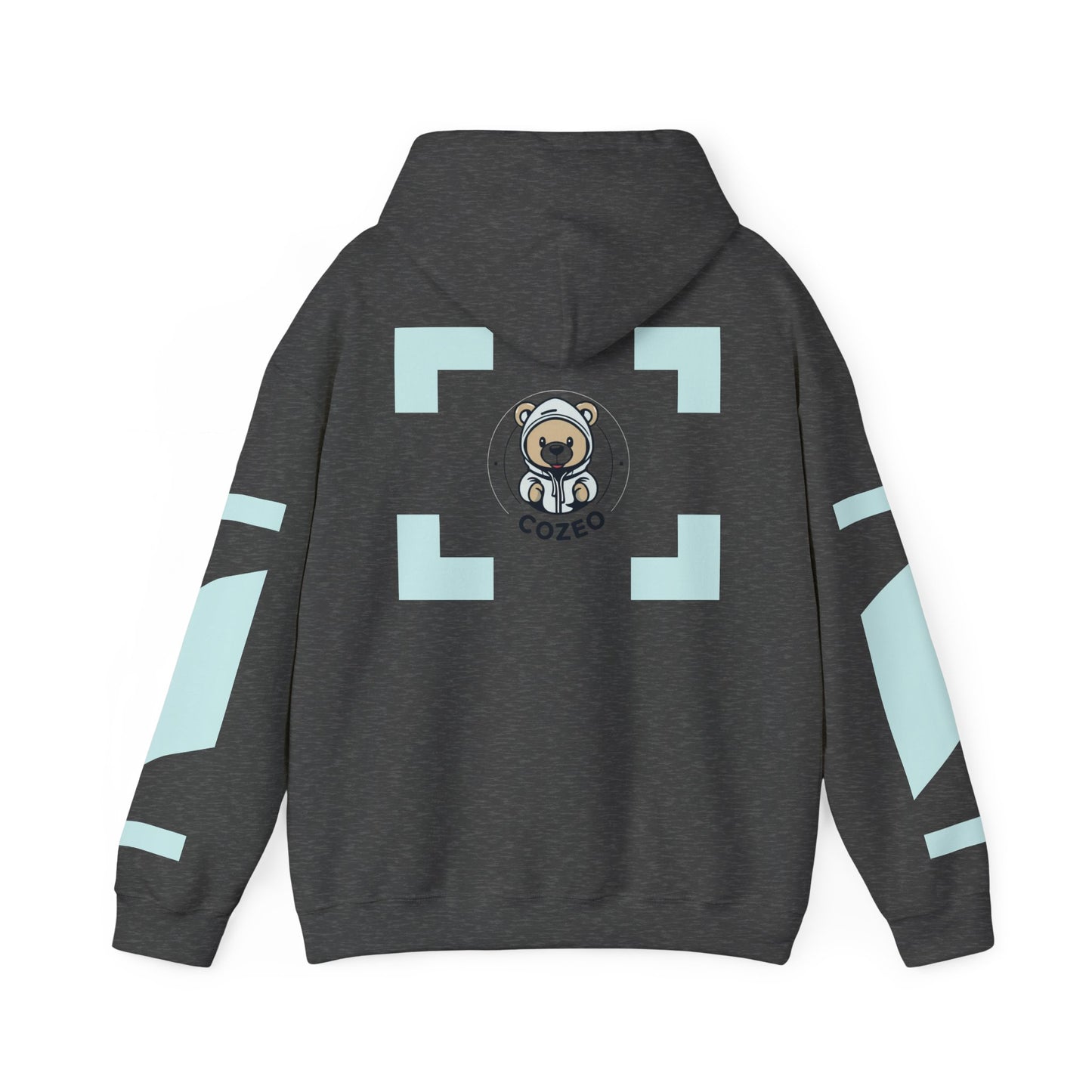 Cozy Bear Graphic Hoodie Heavy Blend Sweatshirt, Cute Bear Hoodie, Casual Wear, Fall Fashion, Gift for Teens