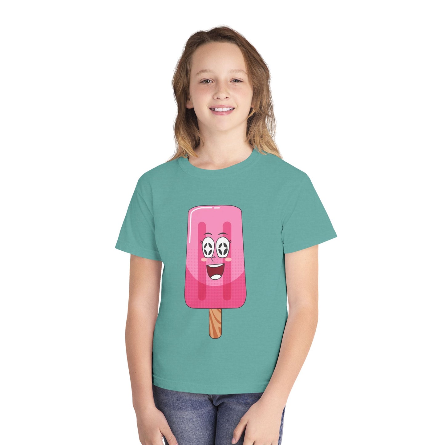 Youth Pop Art Ice Cream Tee, Fun Summer Tee, Kids Graphic T-Shirt, Cute Gift for Kids, Ice Cream Lovers Apparel