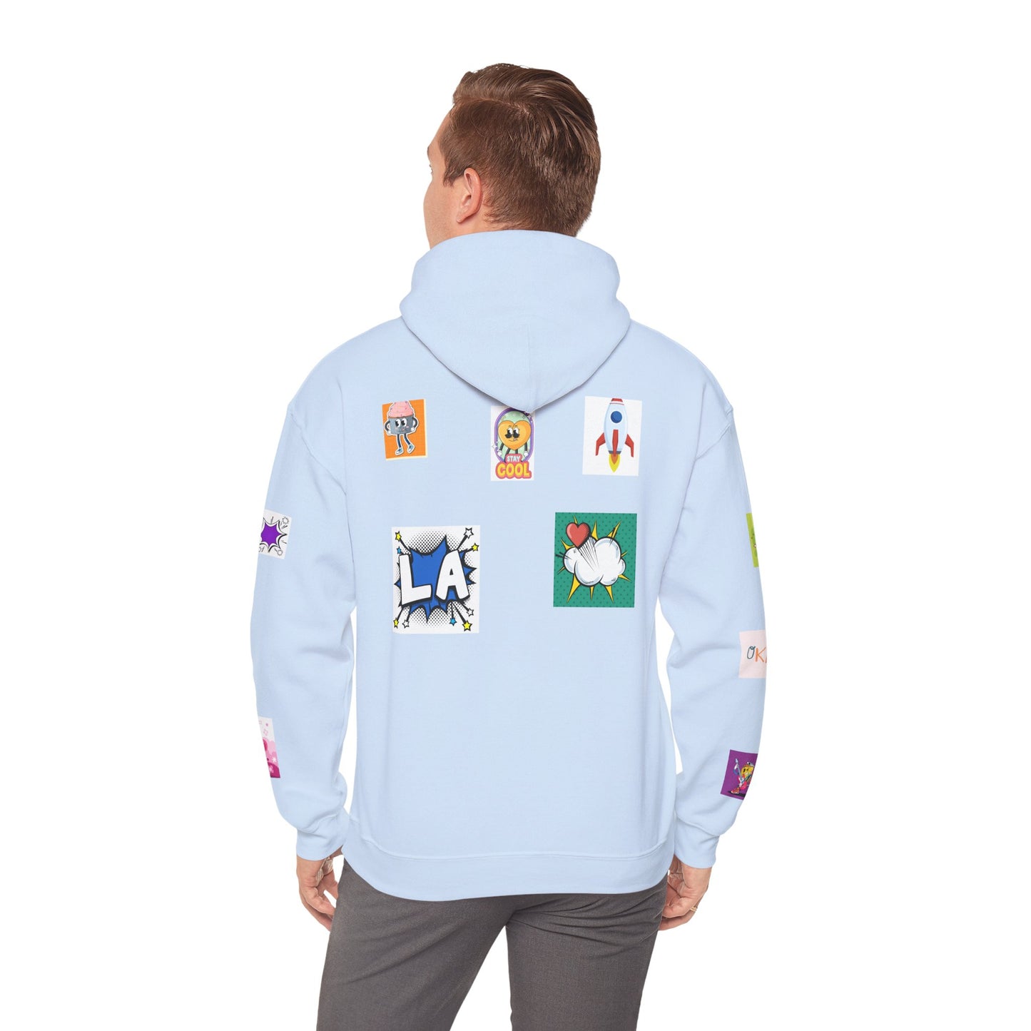 Colorful Graphic Hoodie, Fun Streetwear Sweatshirt, Fashion, Casual Wear, Unique Gift, Trendy Apparel
