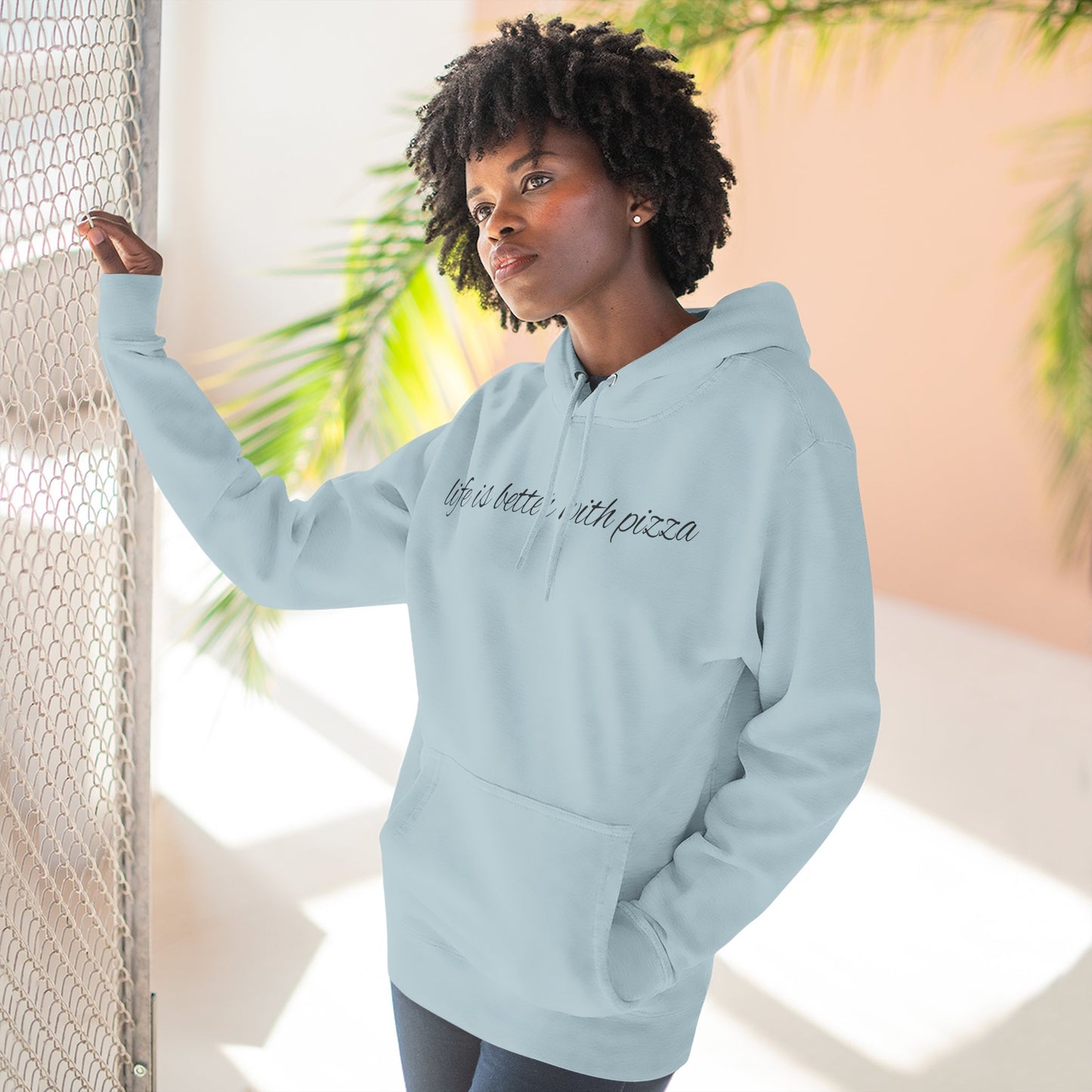 Cozy Pizza Hoodie, Fun Graphic Fleece Sweatshirt, Ideal for Food Lovers, Casual Wear, Gift for Pizza Lovers, Comfort and Style