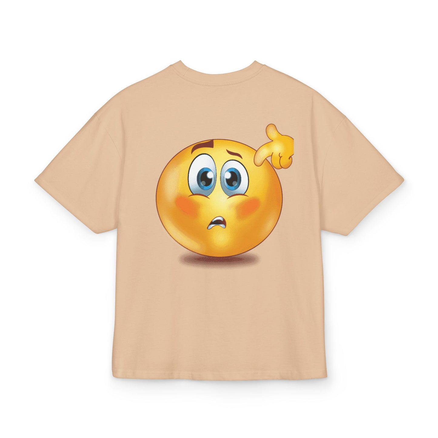 Funny Confused Emoji Tee, Cotton Tee, Casual Gift, Humor Shirt, Unique Graphic Top, Playful Wear