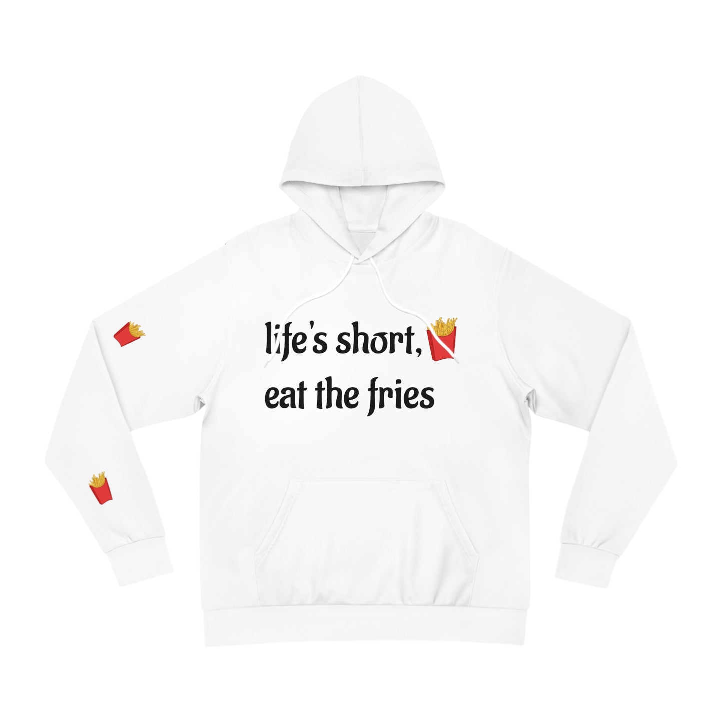 Playful French Fry Hoodie with Fun Quote | Perfect Gift for Food Lovers, Chefs, Foodies, Casual Wear, Everyday Comfort