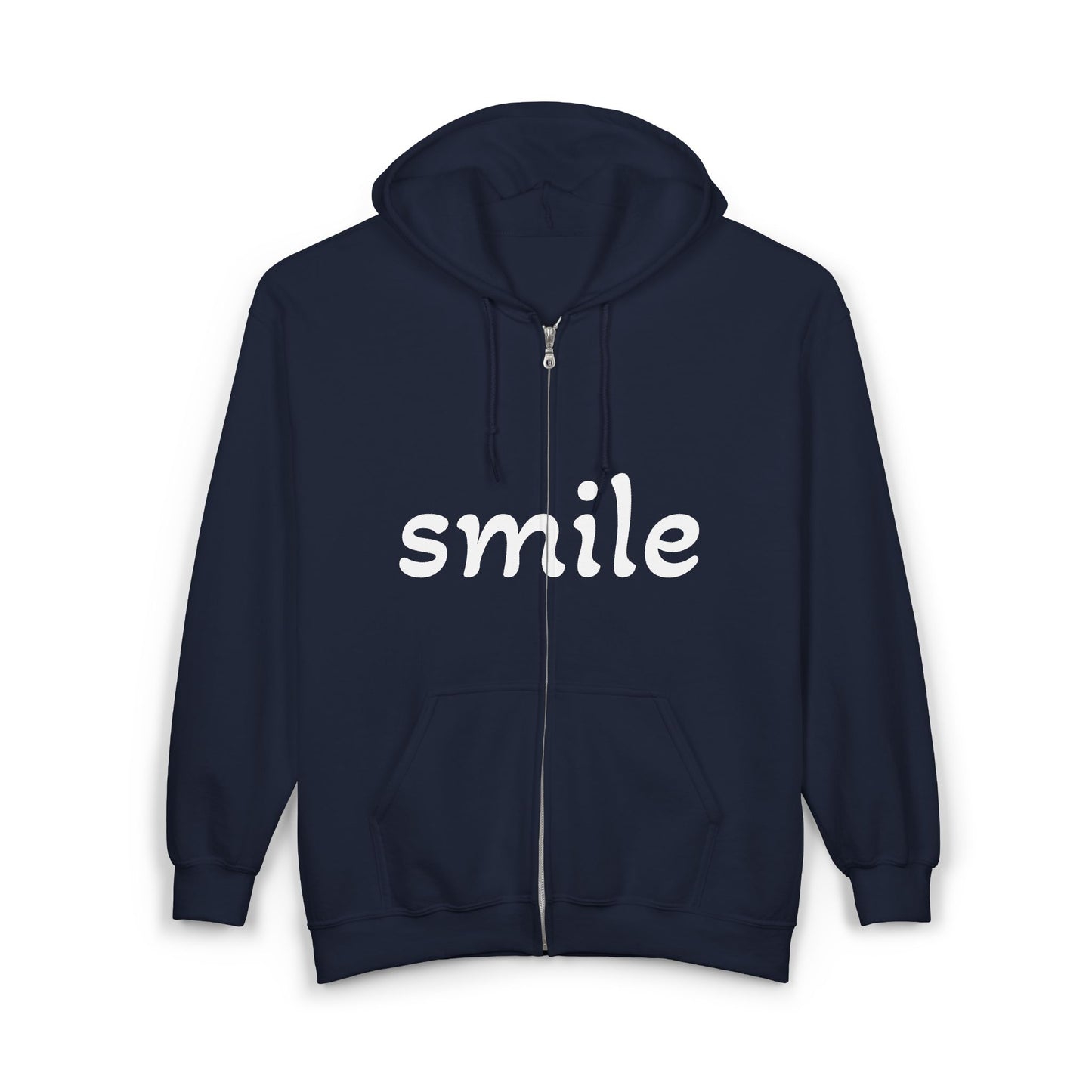 Smile Zip Hoodie - Cozy Comfort for Everyday Style, Gift for Friends, Encouraging Apparel, Birthday or Casual Wear