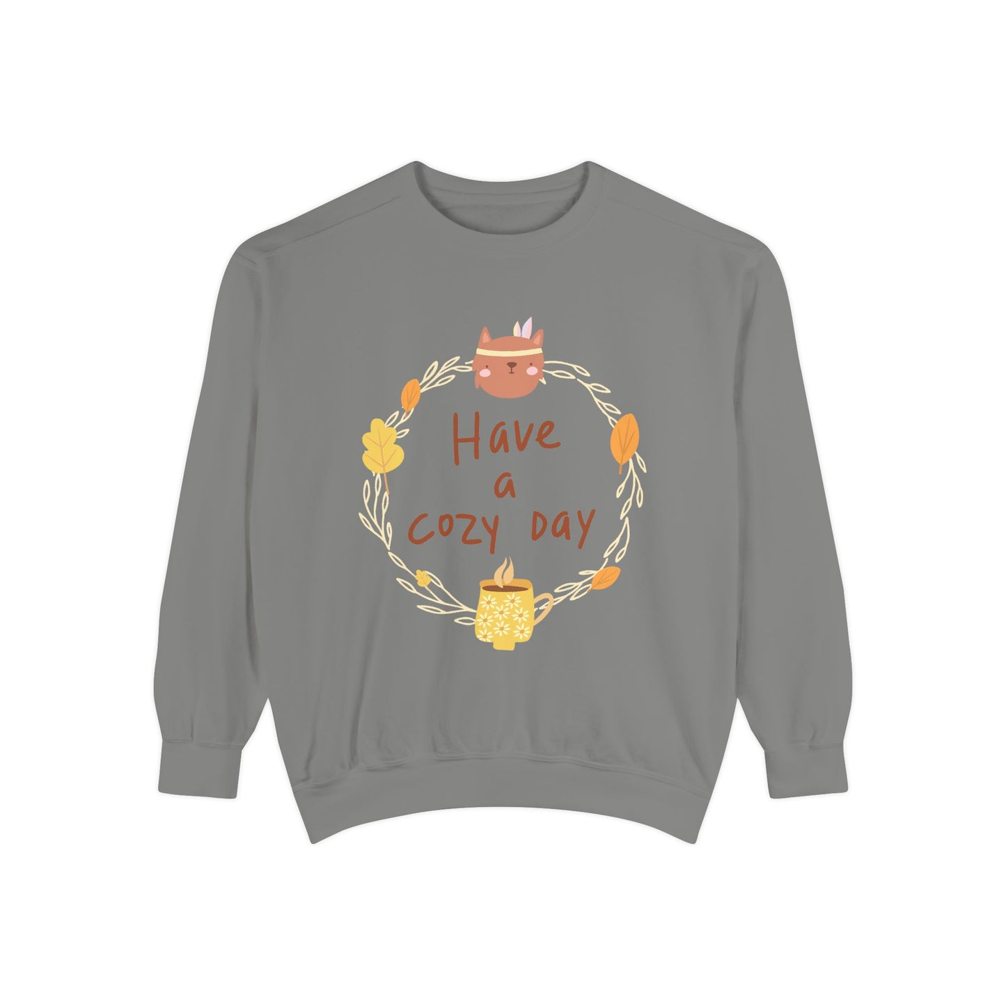 Cozy Day Sweatshirt | Garment-Dyed | Cute Fall Fashion, Everyday Wear, Gift for Her, Relaxed Style, Autumn Apparel