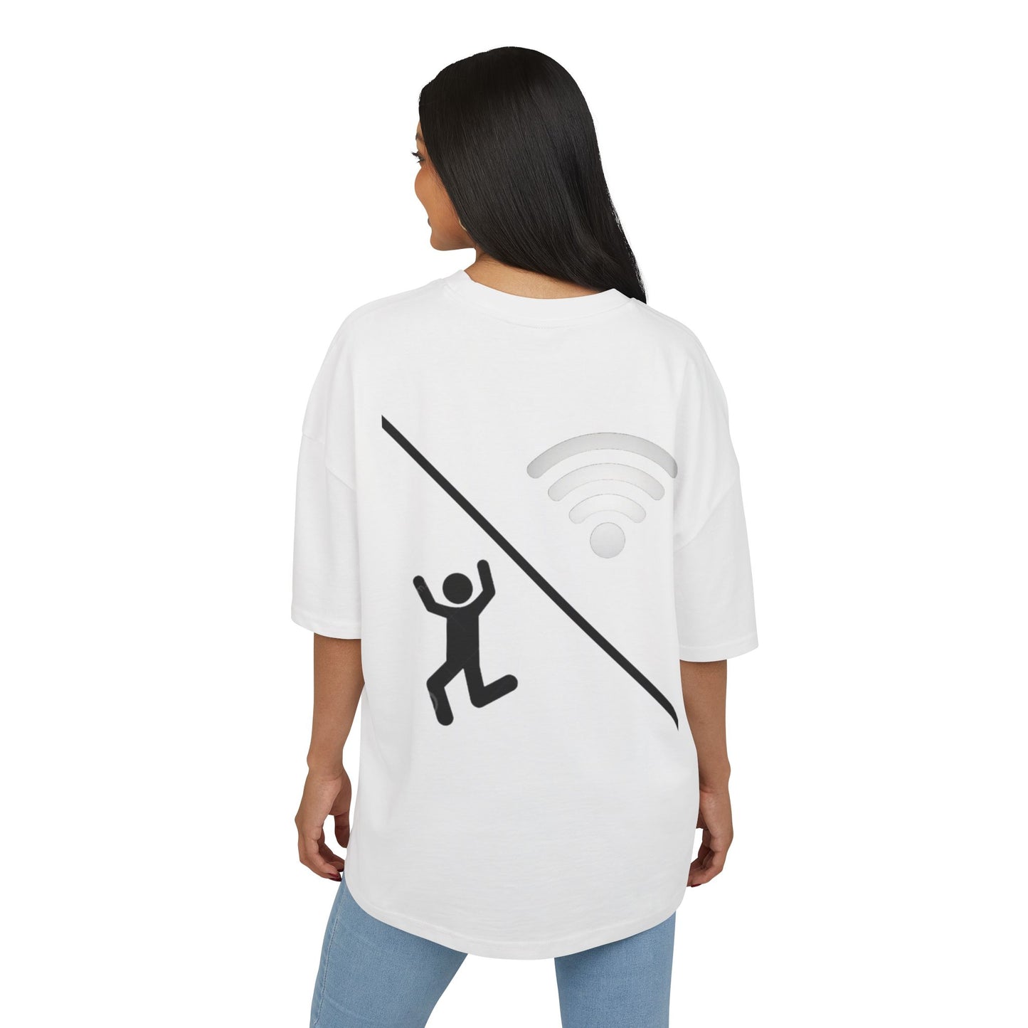 Half Human Half Wi-Fi Tee | Cotton Box Shirt, Funny Graphic Tee, Gift for Tech Lovers, Quirky Casual Wear, Geeky Apparel