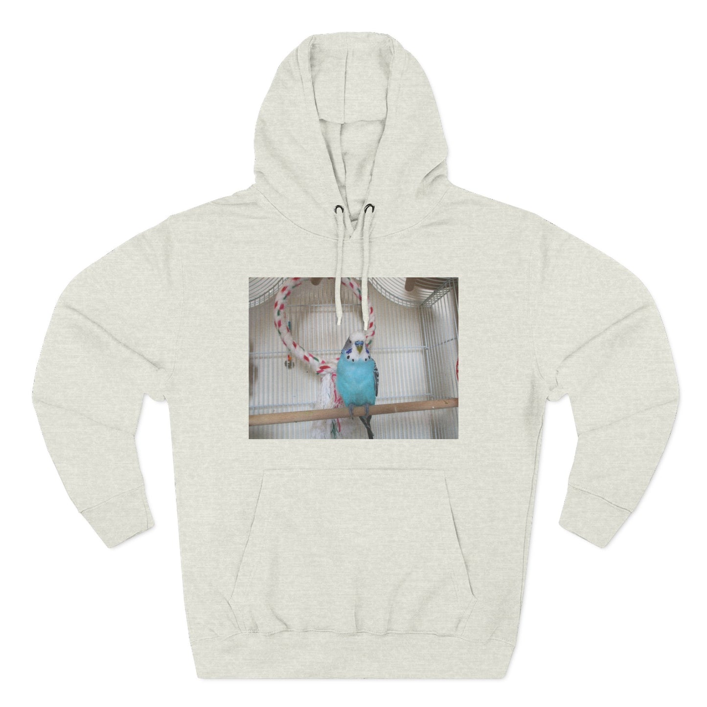 Bird Lover's Three-Panel Fleece Hoodie, Cozy Bird Sweatshirt, Pet Gift, Animal Lover Apparel, Cute Bird Design, Warm Winter Wear