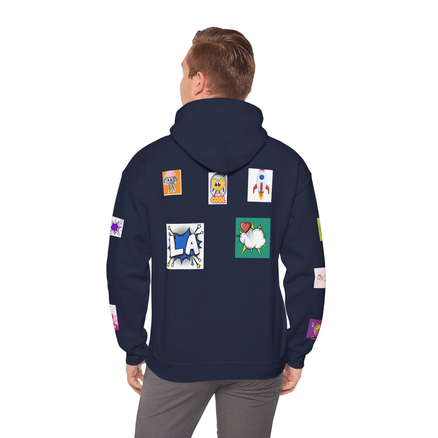 Colorful Graphic Hoodie, Fun Streetwear Sweatshirt, Fashion, Casual Wear, Unique Gift, Trendy Apparel