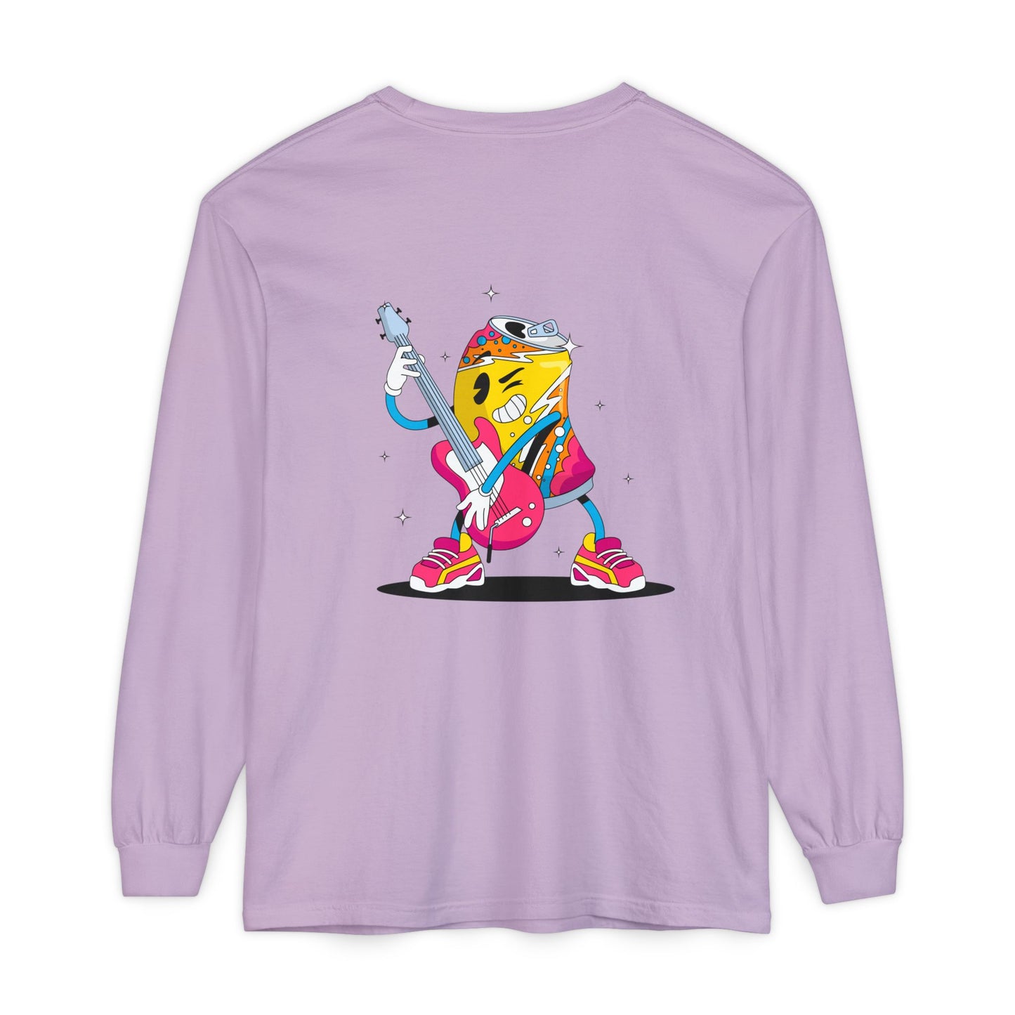 Rock Star Long Sleeve Tee, Garment-Dyed Shirt for Music Lovers, Streetwear, Concert Casual, Unique Gift Idea