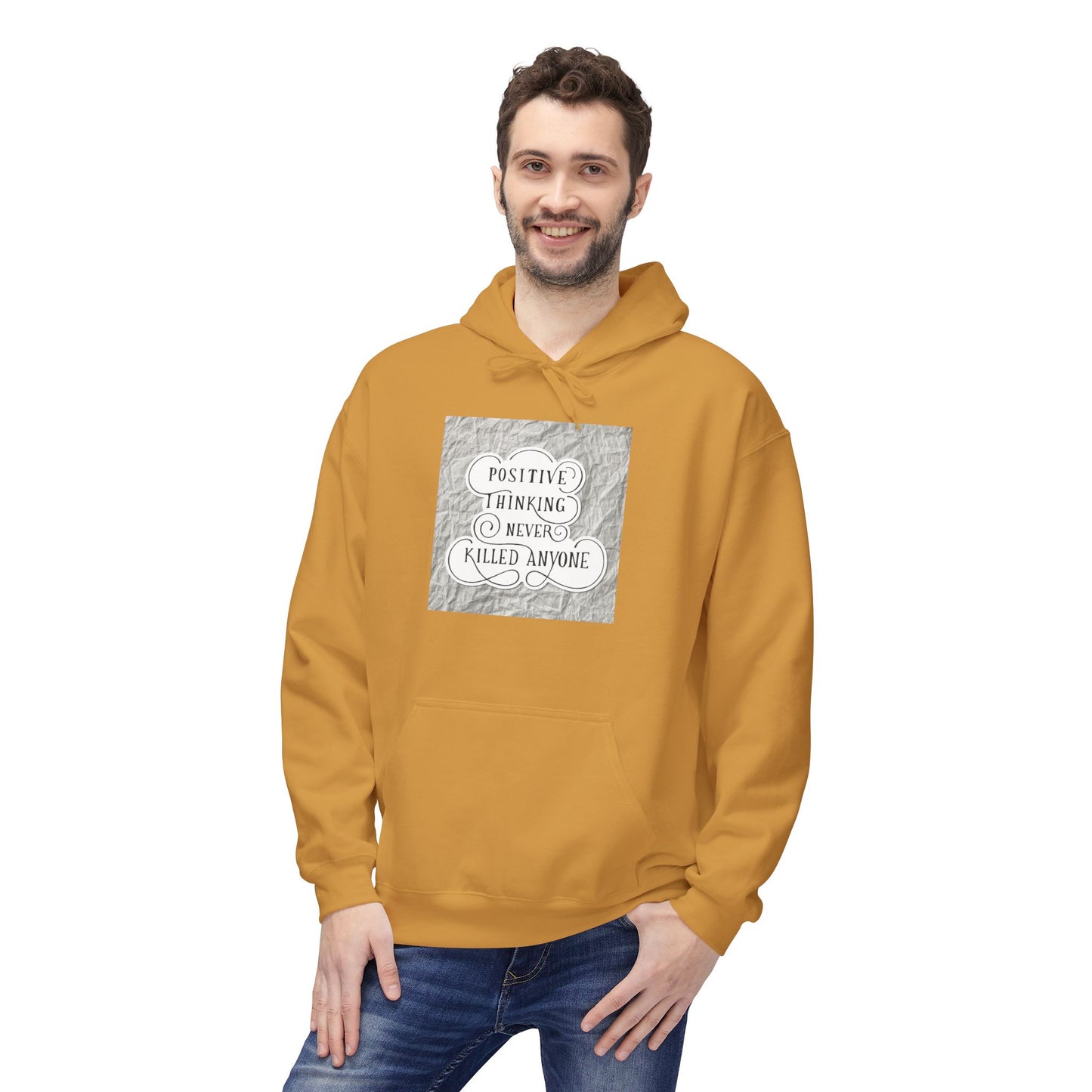 Positive Vibes Fleece Hoodie | Cozy, Casual Apparel for Friends, Gift for Occasions, Perfect for Everyday Wear