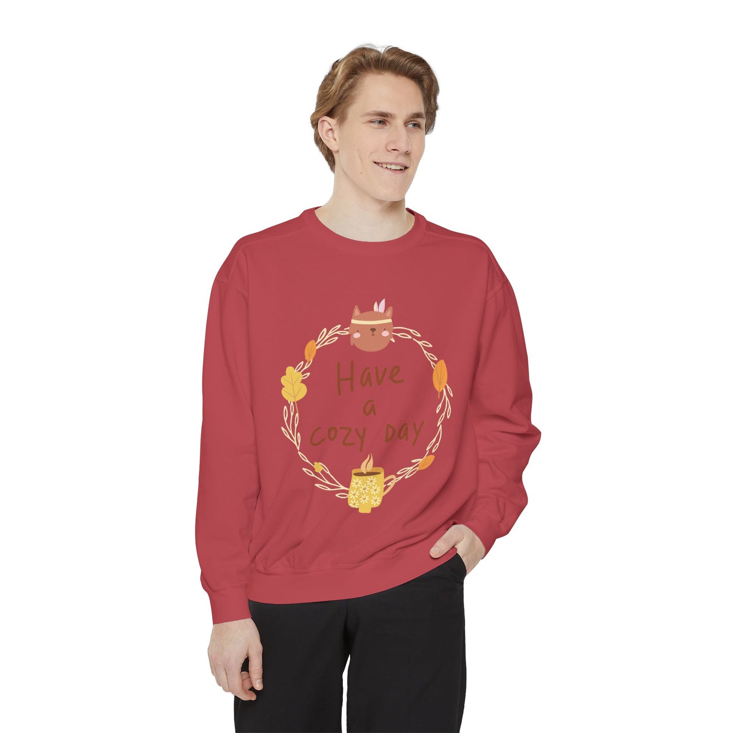 Cozy Day Sweatshirt | Garment-Dyed | Cute Fall Fashion, Everyday Wear, Gift for Her, Relaxed Style, Autumn Apparel