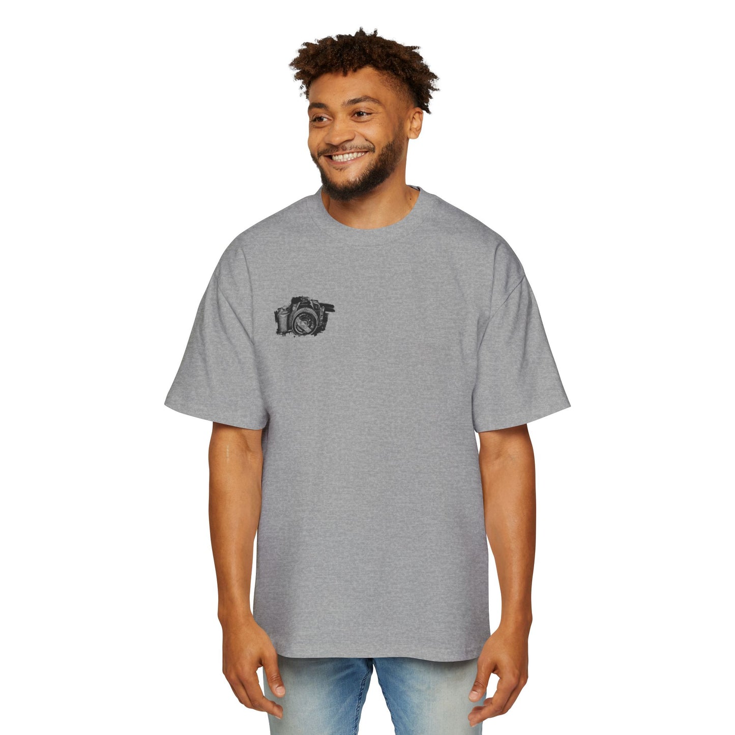 Floral Camera Oversized Tee, Photography Lover Shirt, Casual Graphic T-Shirt, Gift for Creatives, Trendy Streetwear