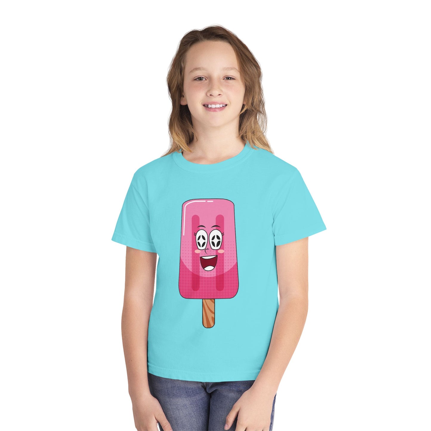 Youth Pop Art Ice Cream Tee, Fun Summer Tee, Kids Graphic T-Shirt, Cute Gift for Kids, Ice Cream Lovers Apparel