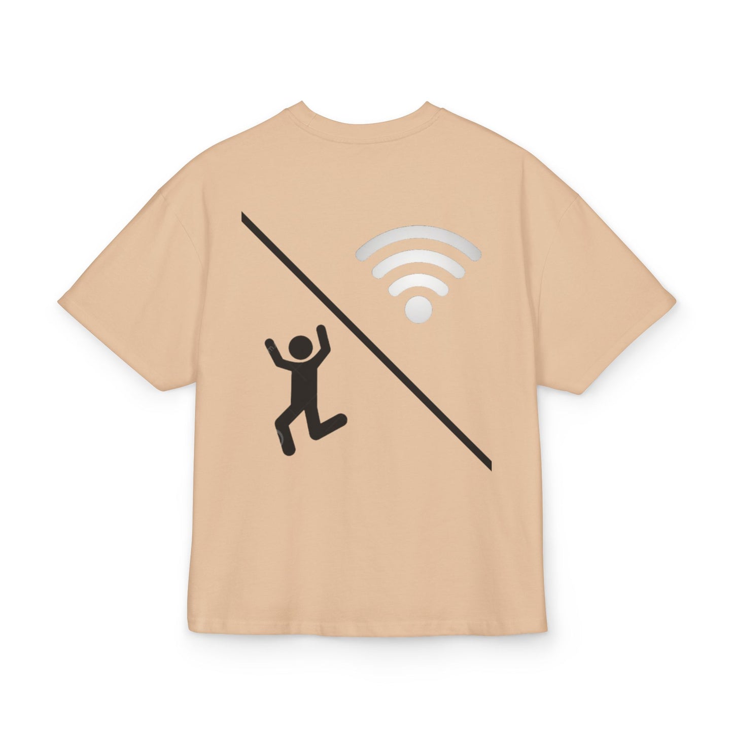 Half Human Half Wi-Fi Tee | Cotton Box Shirt, Funny Graphic Tee, Gift for Tech Lovers, Quirky Casual Wear, Geeky Apparel