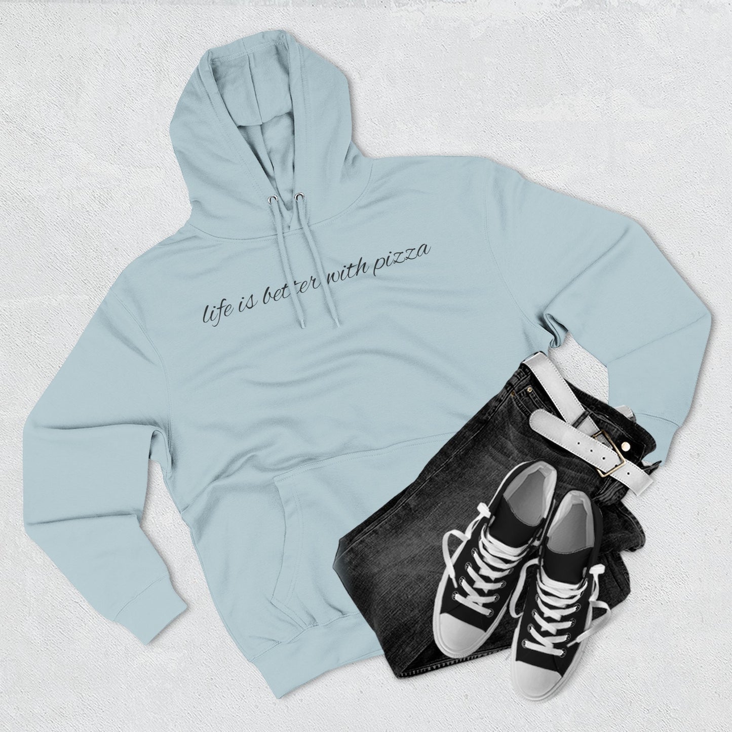 Cozy Pizza Hoodie, Fun Graphic Fleece Sweatshirt, Ideal for Food Lovers, Casual Wear, Gift for Pizza Lovers, Comfort and Style