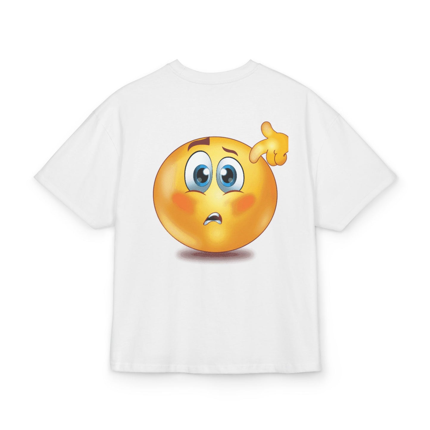 Funny Confused Emoji Tee, Cotton Tee, Casual Gift, Humor Shirt, Unique Graphic Top, Playful Wear