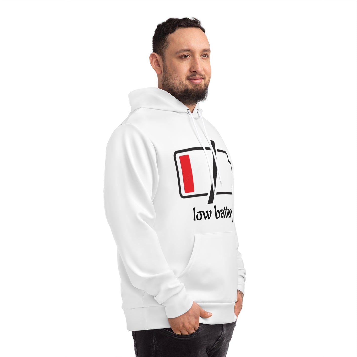 Low Battery Fashion Hoodie, Funny Hoodie for Tech Lovers, Perfect Gift for Gamers, Casual Wear for Every Season, Cool Graphic Sweatshirt