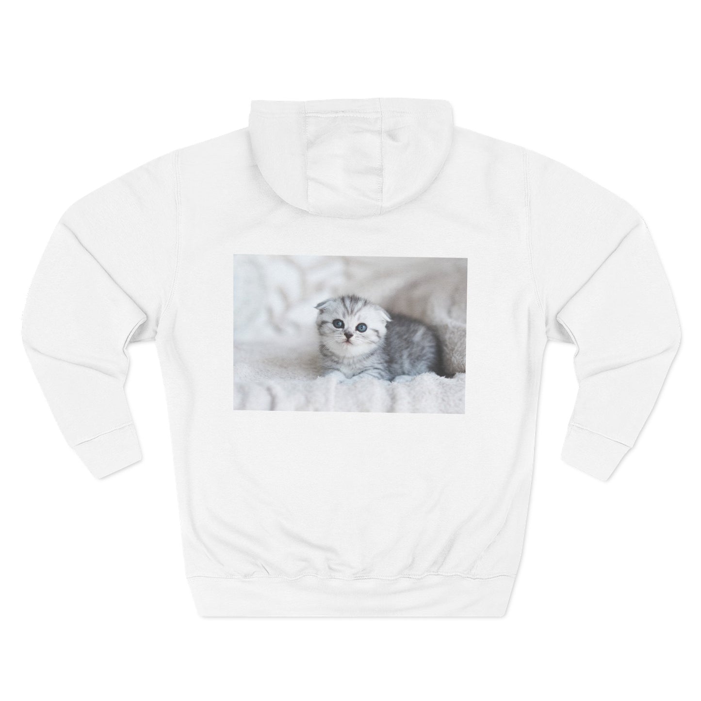 Cat Lover's Three-Panel Fleece Hoodie - Cozy Cat Hoodie, Gift for Cat Lovers, Cute Pet Apparel, Cat Mom Sweatshirt, Birthday Gift