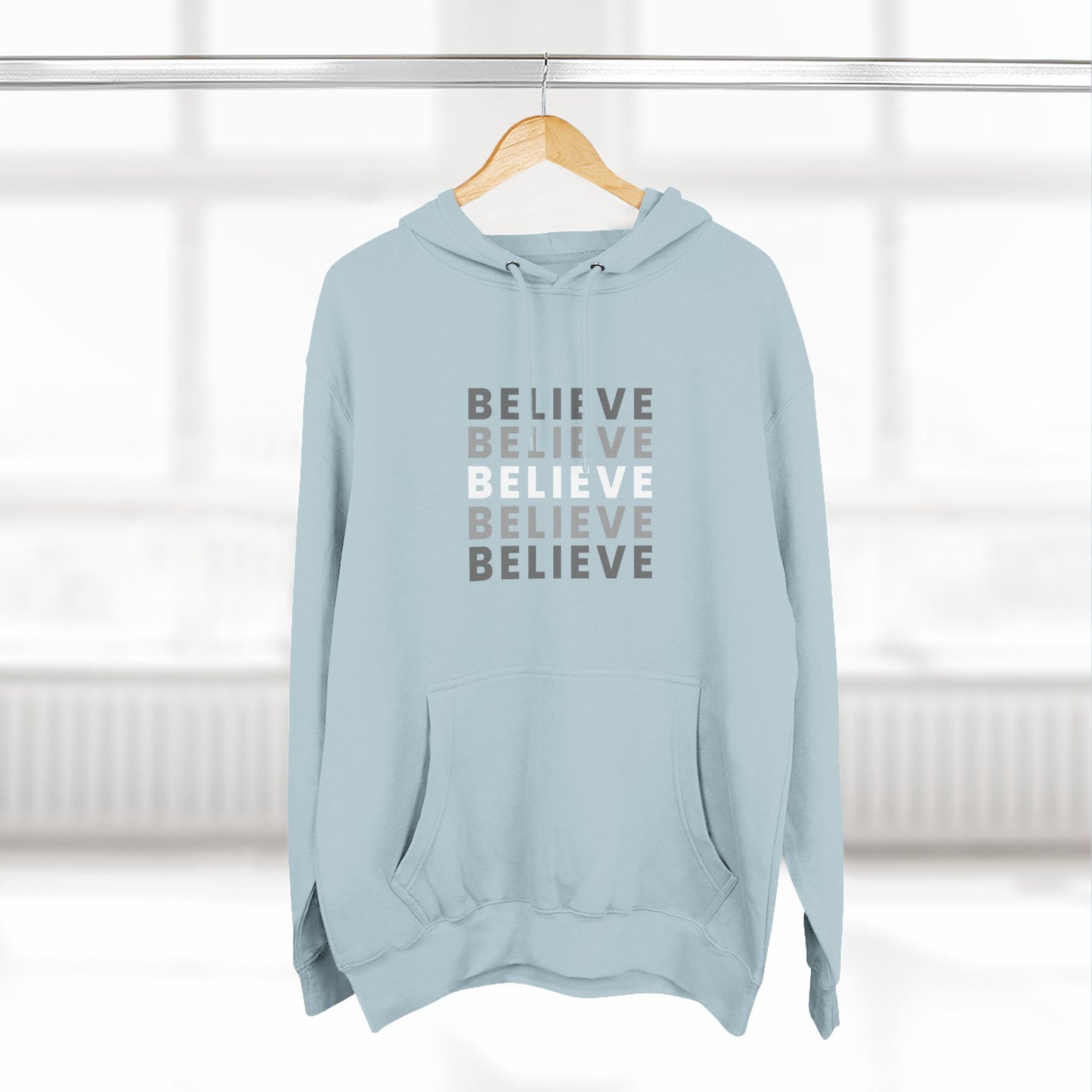 Inspiring Three-Panel Fleece Hoodie, Cozy Pullover, Motivational Gift, Everyday Wear, Layering Essential