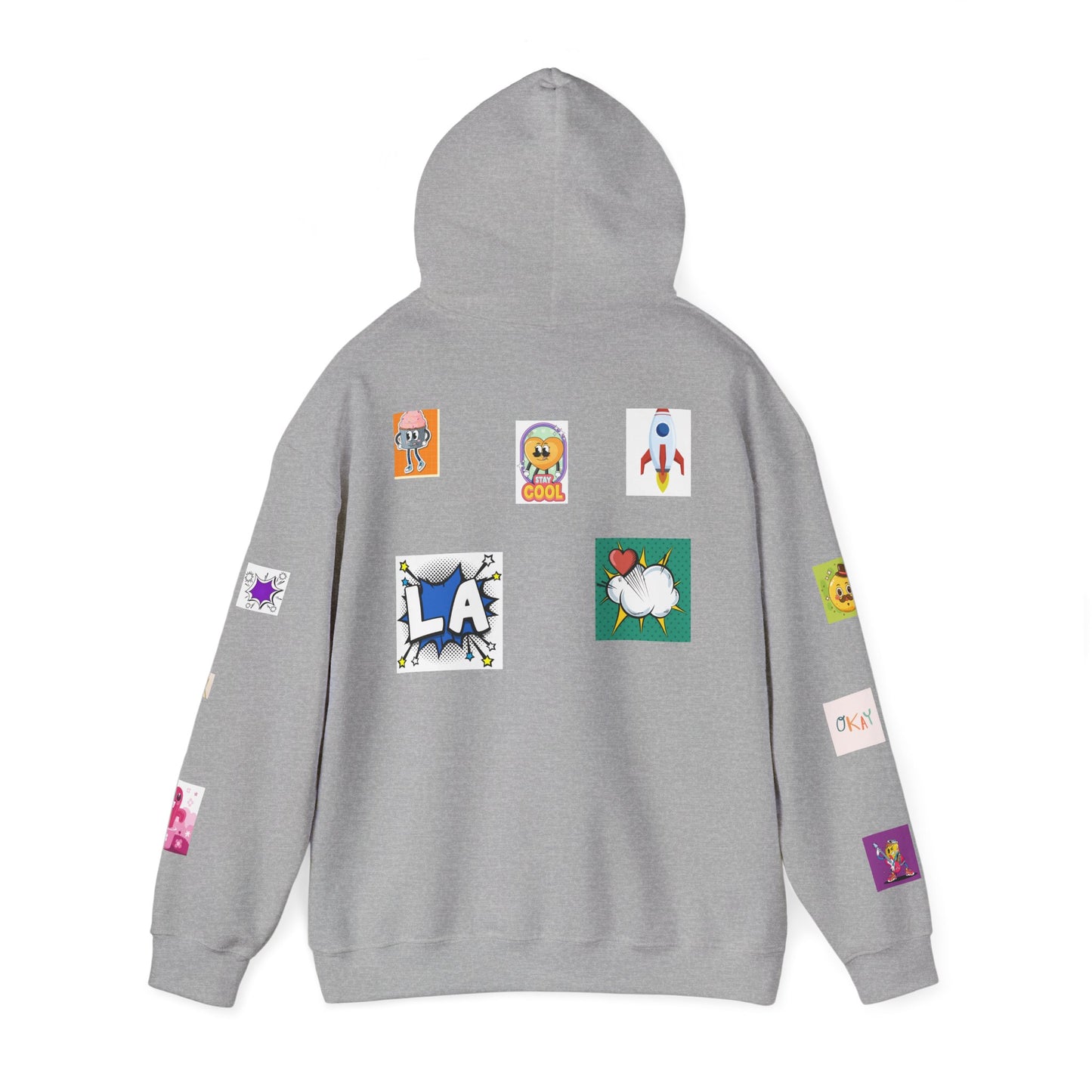 Colorful Graphic Hoodie, Fun Streetwear Sweatshirt, Fashion, Casual Wear, Unique Gift, Trendy Apparel