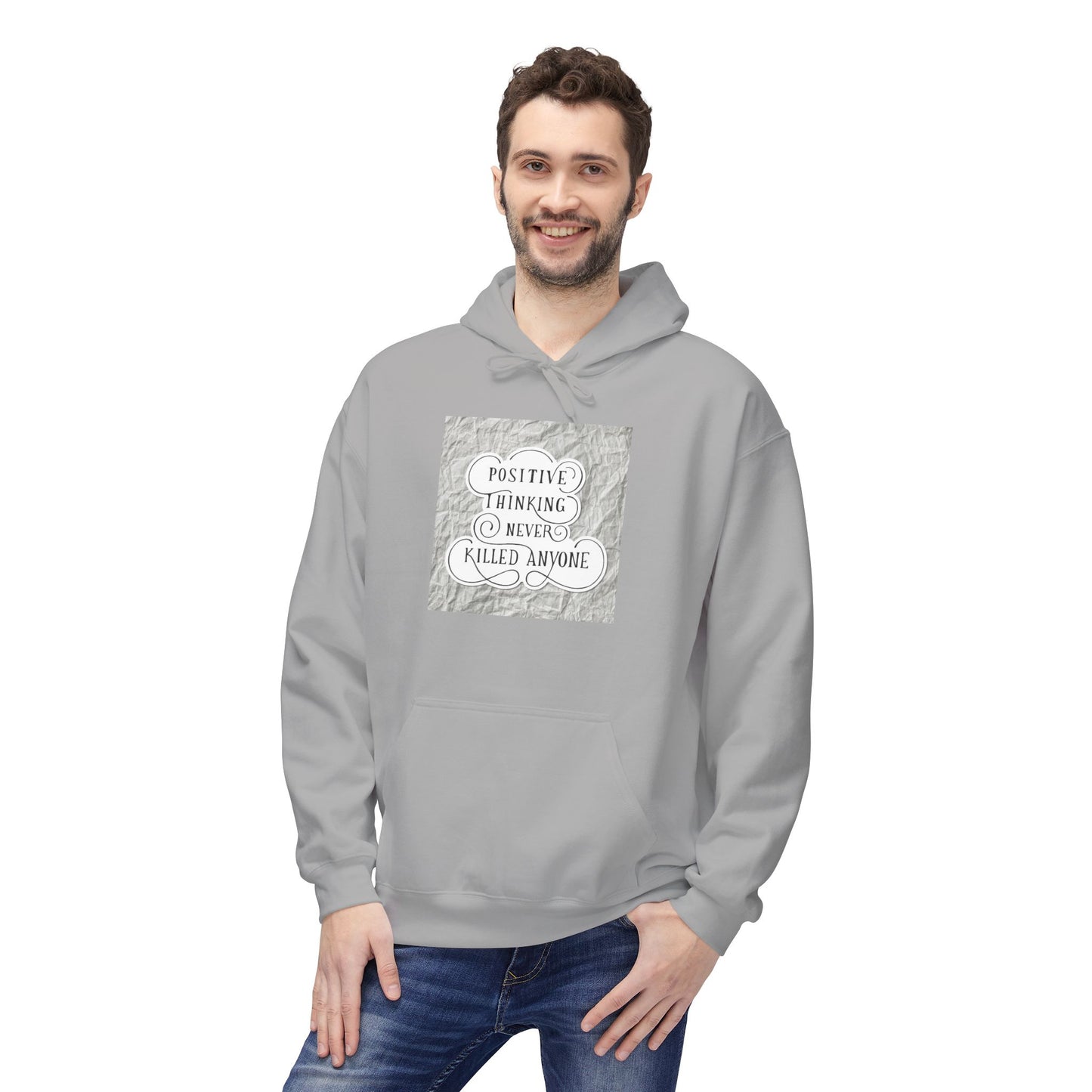 Positive Vibes Fleece Hoodie | Cozy, Casual Apparel for Friends, Gift for Occasions, Perfect for Everyday Wear