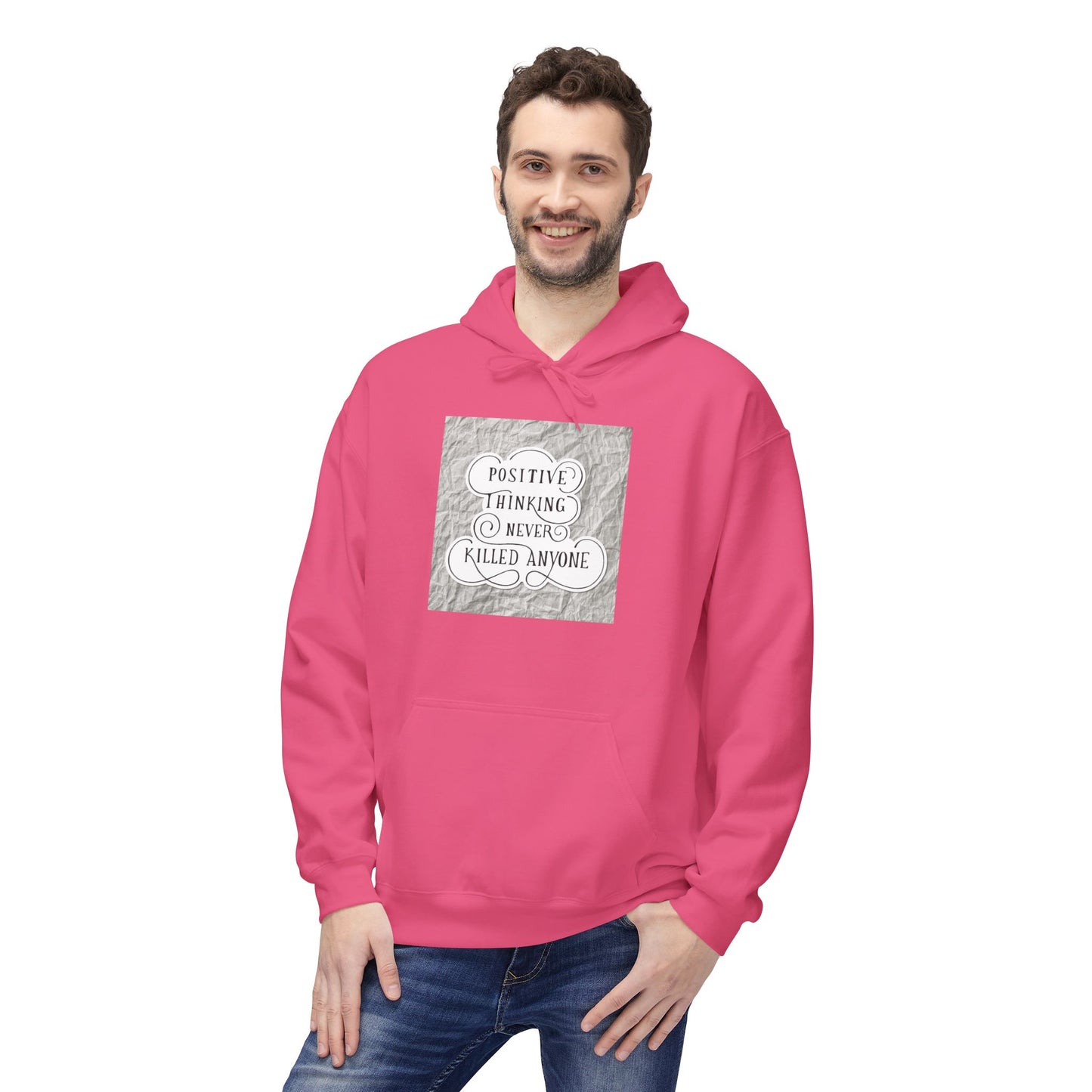 Positive Vibes Fleece Hoodie | Cozy, Casual Apparel for Friends, Gift for Occasions, Perfect for Everyday Wear