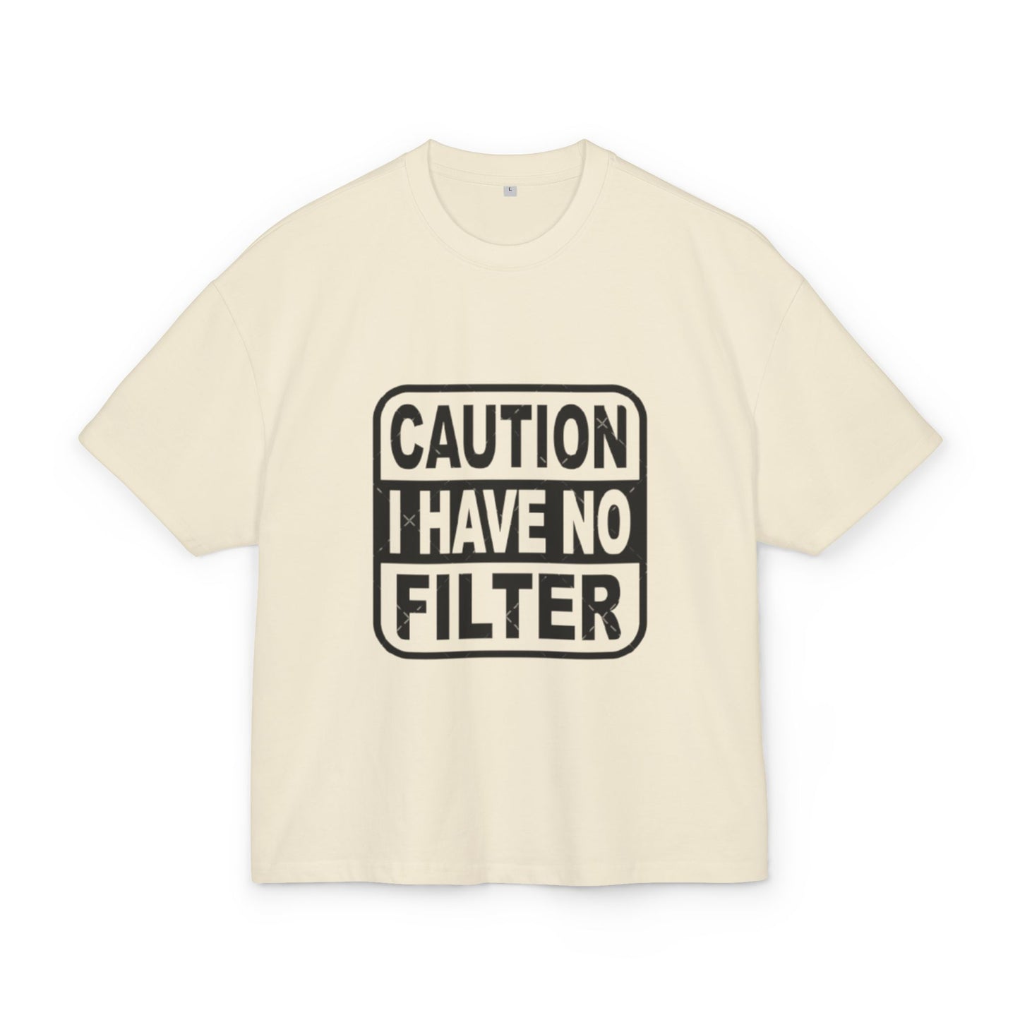Caution No Filter Tee - T-Shirt, Funny Graphic Tee, Casual Wear, Gift for Friends, Statement Shirt
