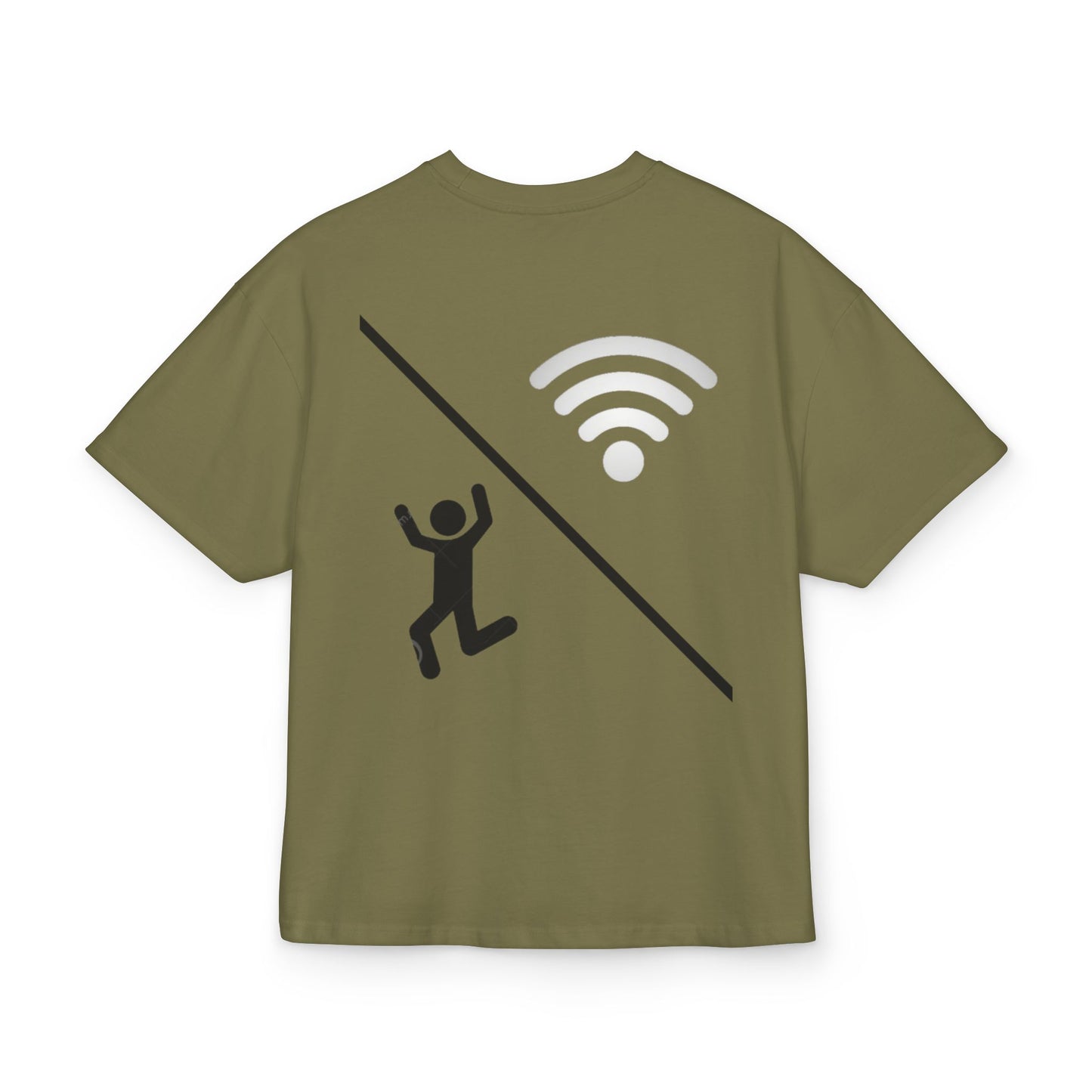 Half Human Half Wi-Fi Tee | Cotton Box Shirt, Funny Graphic Tee, Gift for Tech Lovers, Quirky Casual Wear, Geeky Apparel