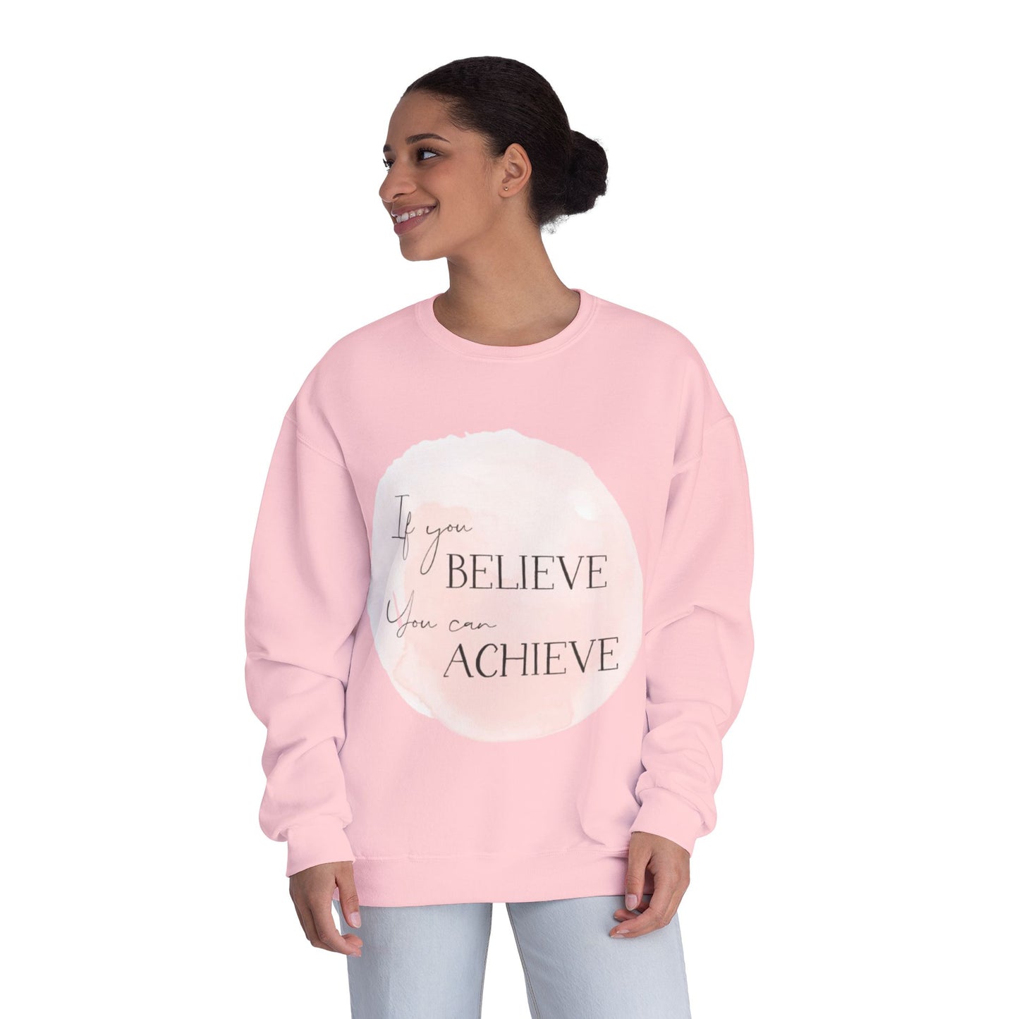 Inspirational Crewneck Sweatshirt, Motivational Wear, Gift for Her, Cozy Fashion, Positive Quote Apparel, Everyday Comfort
