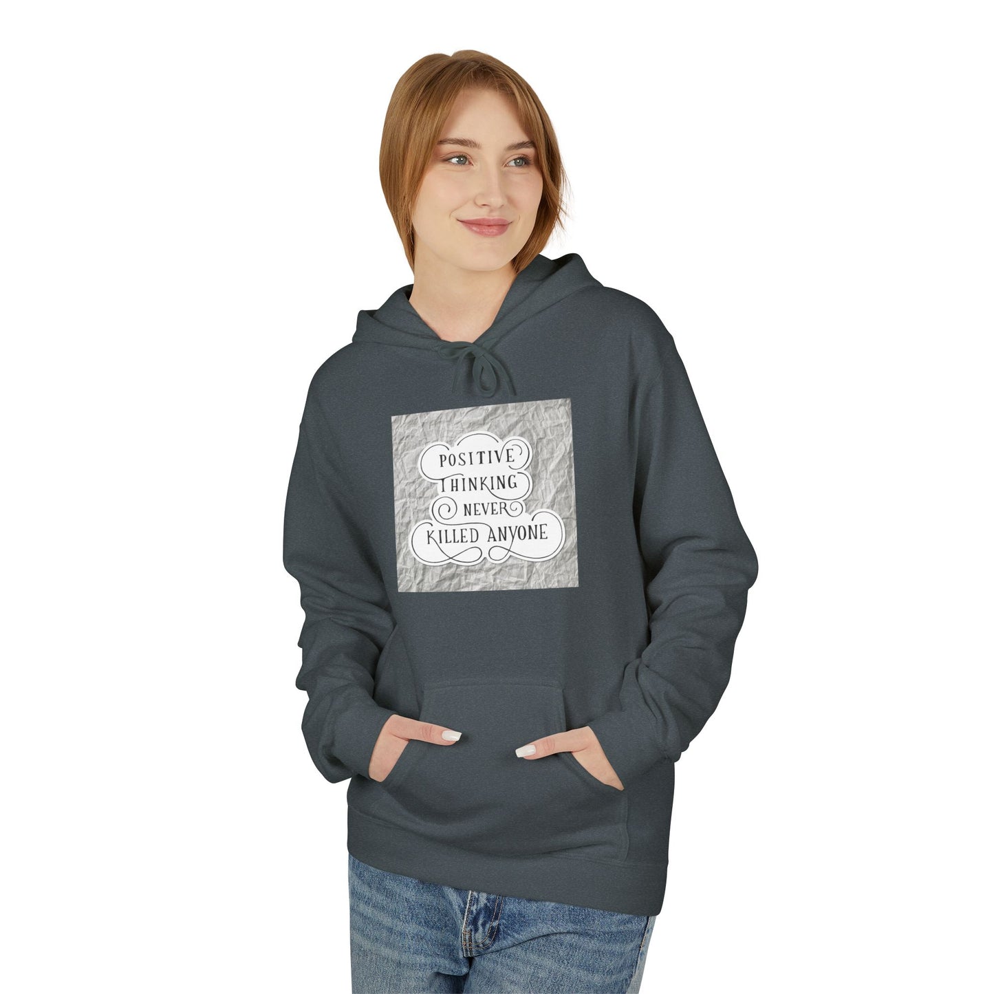 Positive Vibes Fleece Hoodie | Cozy, Casual Apparel for Friends, Gift for Occasions, Perfect for Everyday Wear