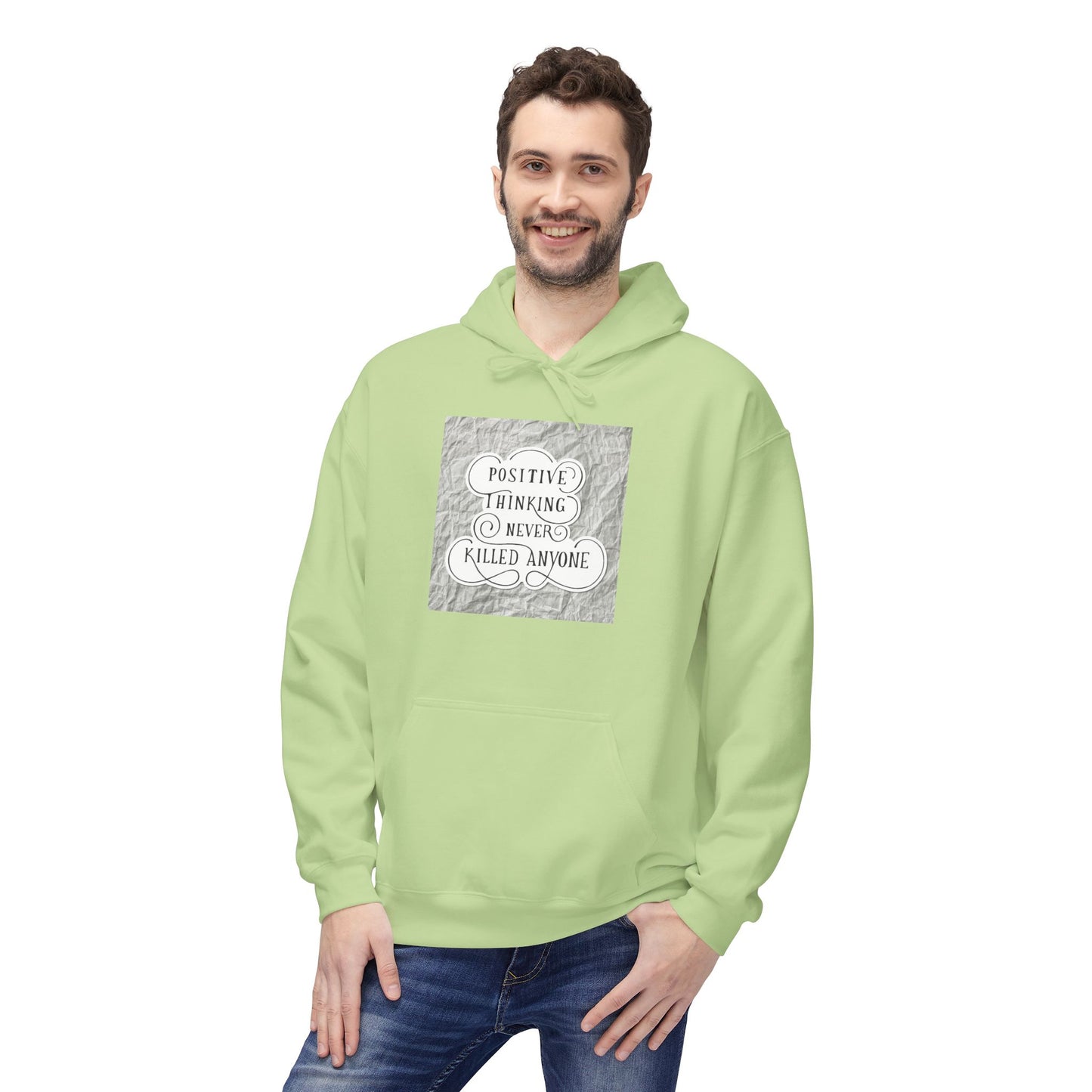 Positive Vibes Fleece Hoodie | Cozy, Casual Apparel for Friends, Gift for Occasions, Perfect for Everyday Wear