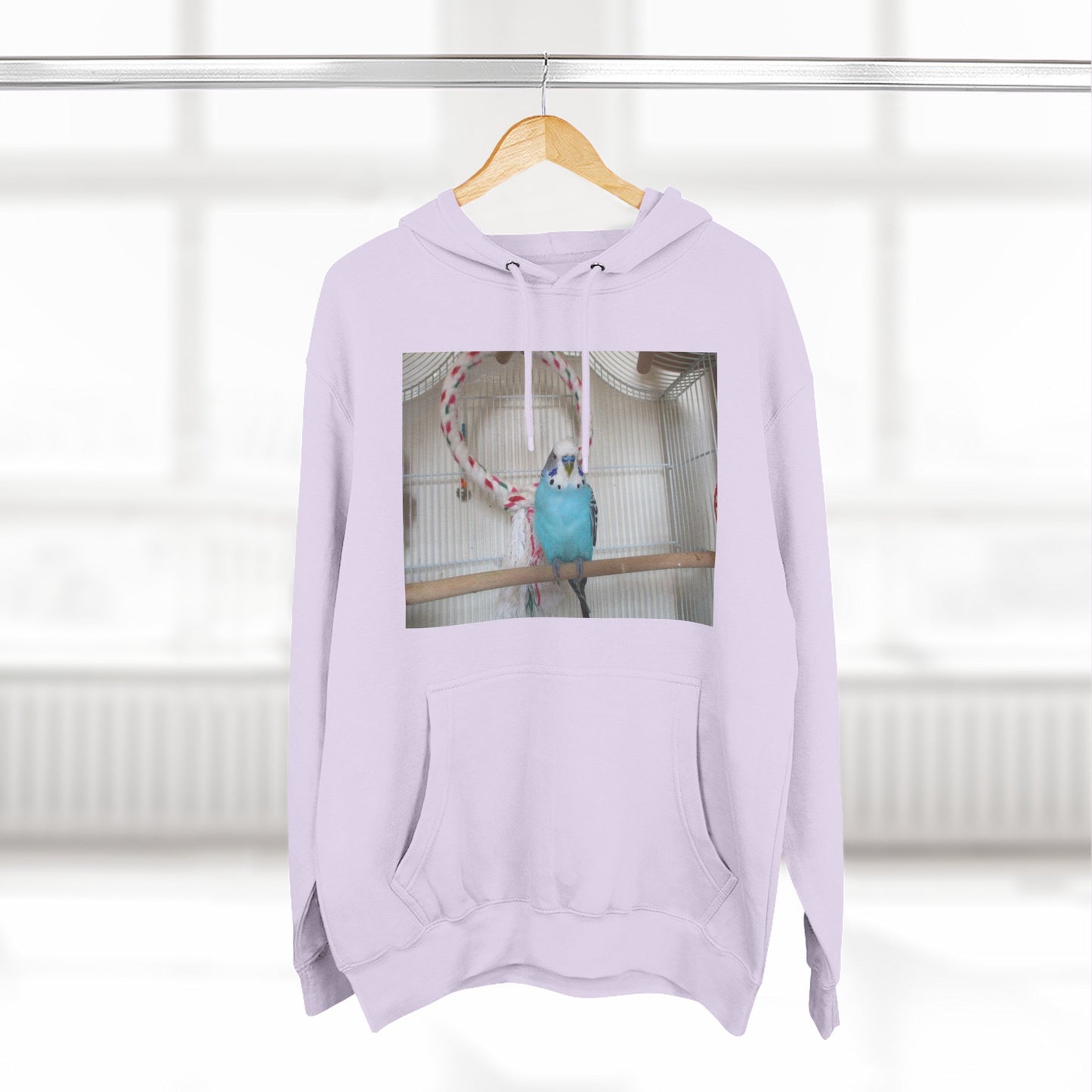 Bird Lover's Three-Panel Fleece Hoodie, Cozy Bird Sweatshirt, Pet Gift, Animal Lover Apparel, Cute Bird Design, Warm Winter Wear