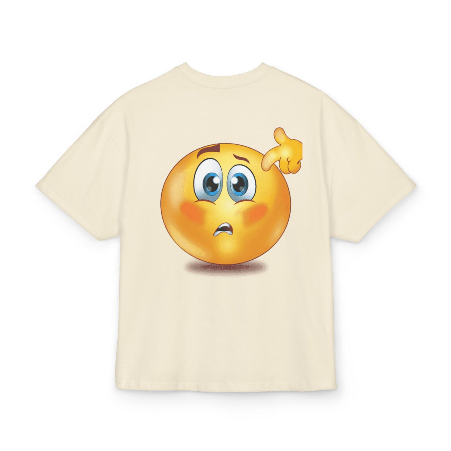 Funny Confused Emoji Tee, Cotton Tee, Casual Gift, Humor Shirt, Unique Graphic Top, Playful Wear