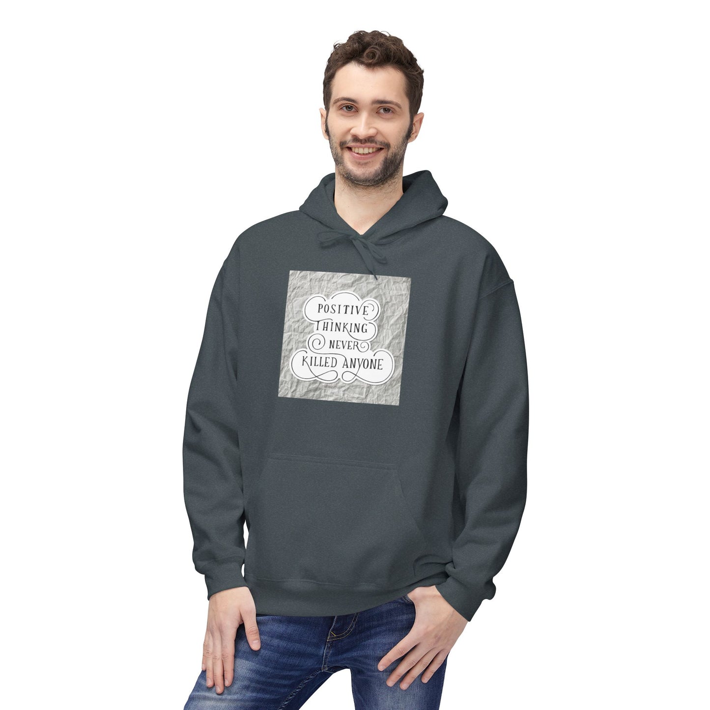 Positive Vibes Fleece Hoodie | Cozy, Casual Apparel for Friends, Gift for Occasions, Perfect for Everyday Wear