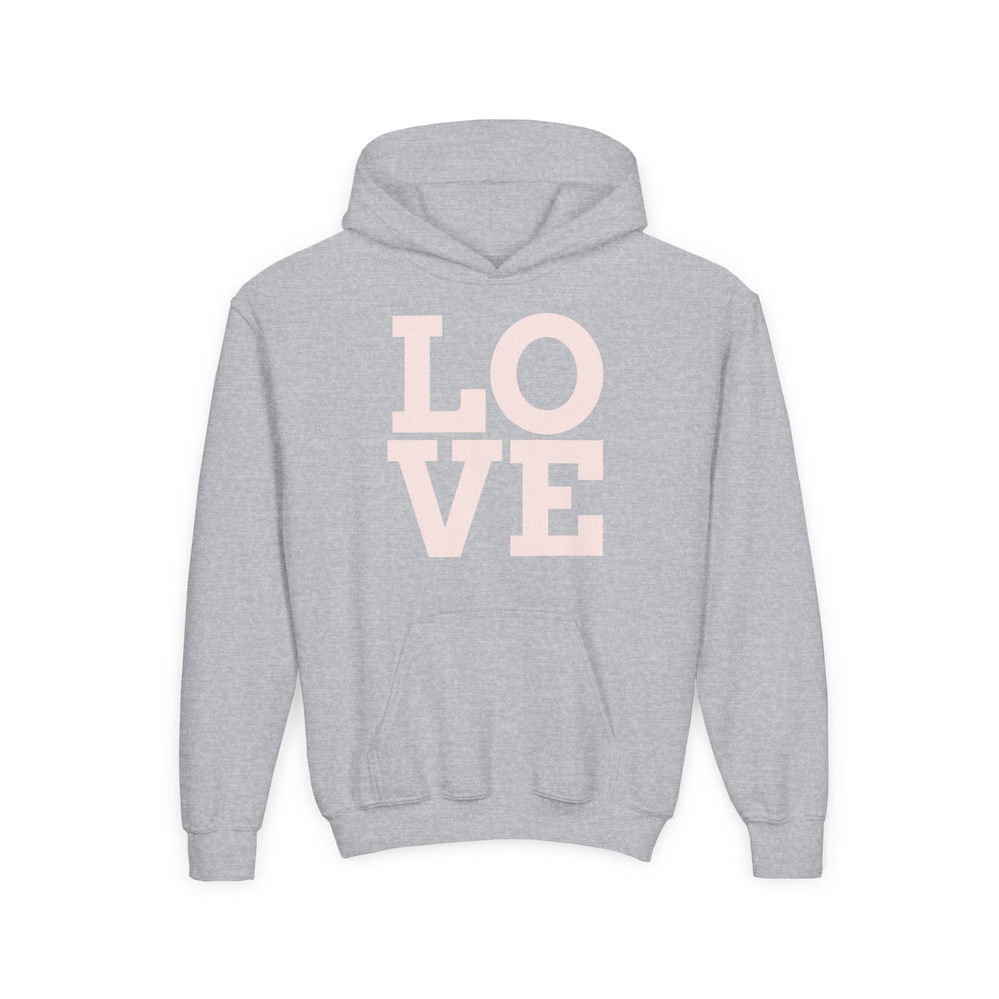 Love Youth Hoodie - Soft Blend Sweatshirt for Teens, Cute Gift for Birthdays, Valentine's Day, Cozy Casual Wear, Inspirational Apparel
