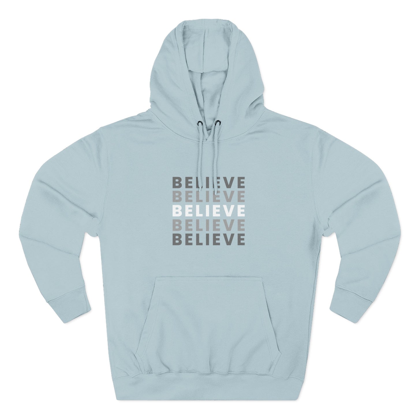 Inspiring Three-Panel Fleece Hoodie, Cozy Pullover, Motivational Gift, Everyday Wear, Layering Essential