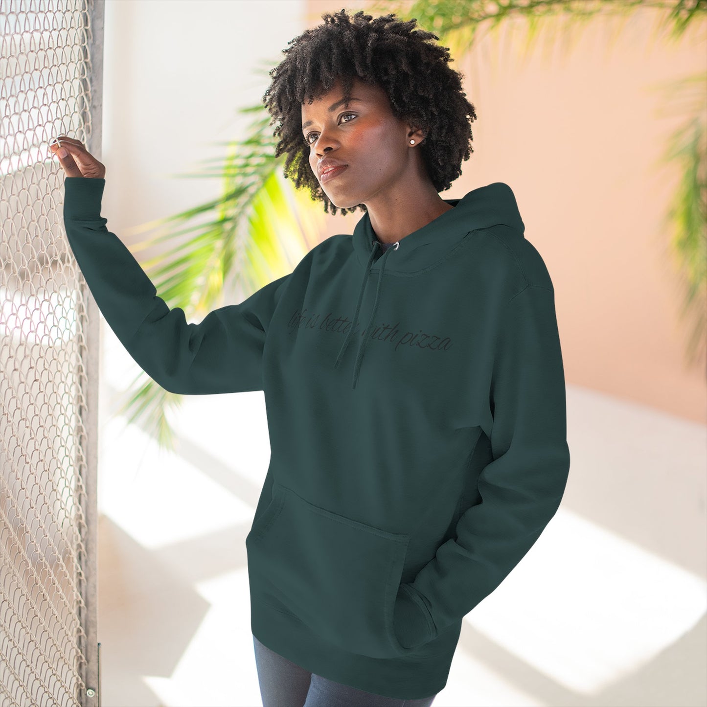 Cozy Pizza Hoodie, Fun Graphic Fleece Sweatshirt, Ideal for Food Lovers, Casual Wear, Gift for Pizza Lovers, Comfort and Style