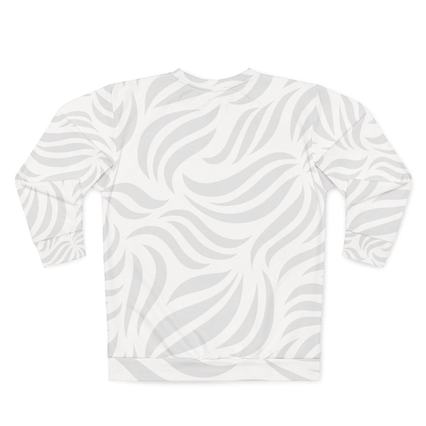 Stylish Sweatshirt with Abstract Wave Design, Cozy Fall Fashion, Casual Wear, Gift for Friends, Everyday Comfort, Trendy Layering